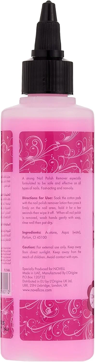 لاک پاک کن نوول، برای ناخن های مصنوعی و طبیعی، عملکرد سریع، غیر روغنی، فرموله شده برای انواع ناخن، فرمولاسیون بدون استون، 125 میلی لیتر لاک پاک کن نوول، برای ناخن های مصنوعی و طبیعی، عملکرد سریع، غیر روغنی، فرموله شده برای انواع ناخن، فرمولاسیون بدون استون، 125 میلی لیتر