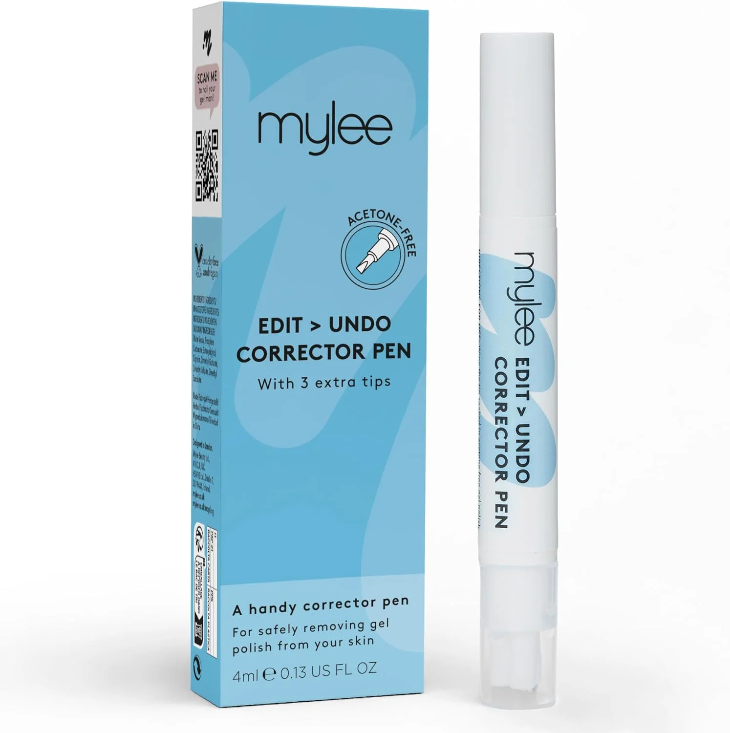 قلم اصلاح لاک ناخن قابل استفاده مجدد مایلی - مانیکور بی نقص برای همه - پاک کننده بدون استون به همراه نوک های جایگزین و نتایج عالی قلم اصلاح لاک ناخن قابل استفاده مجدد مایلی - مانیکور بی نقص برای همه - پاک کننده بدون استون به همراه نوک های جایگزین و نتایج عالی