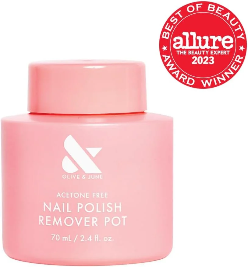ظرف لاک پاک کن Olive & June | لاک پاک کن بدون استون با درب اسفنجی برای مانیکور + پدیکور | فرمول ملایم و موثر بدون ایجاد کثیفی | وگان و بدون تست حیوانی | 60 میلی لیتر ظرف لاک پاک کن Olive & June | لاک پاک کن بدون استون با درب اسفنجی برای مانیکور + پدیکور | فرمول ملایم و موثر بدون ایجاد کثیفی | وگان و بدون تست حیوانی | 60 میلی لیتر