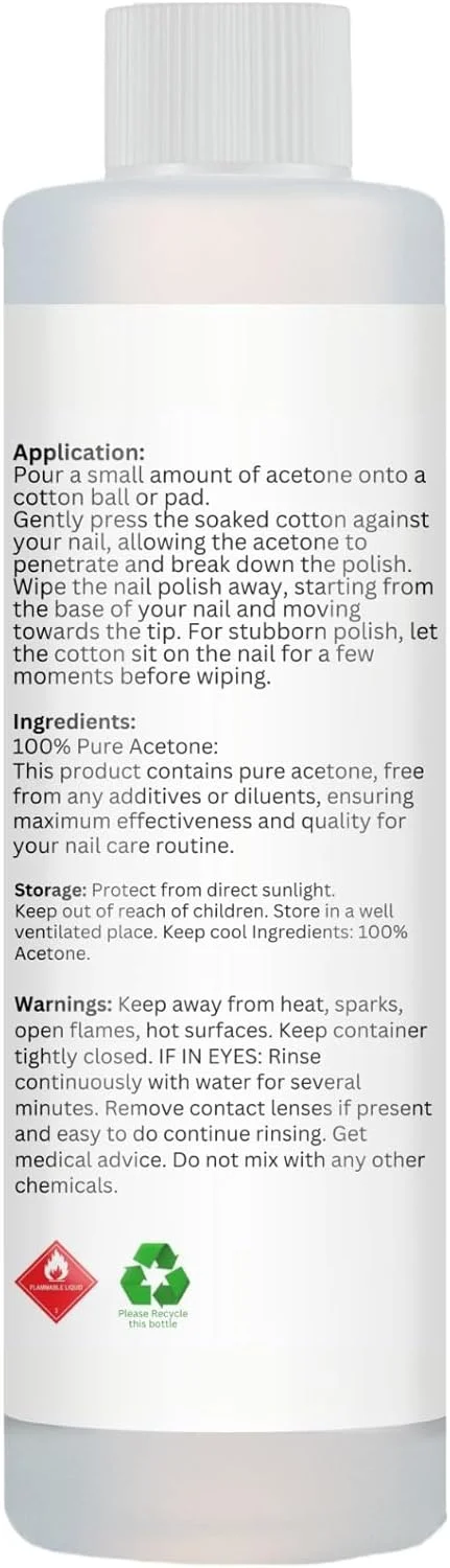 محلول پاک کننده لاک ناخن استون 100% خالص JAN LONDON برای ژل UV/LED، ناخن های اکریلیک و خیساندن لاک ناخن - فرمول قوی و سریع الاثر، 250 میلی لیتر محلول پاک کننده لاک ناخن استون 100% خالص JAN LONDON برای ژل UV/LED، ناخن های اکریلیک و خیساندن لاک ناخن - فرمول قوی و سریع الاثر، 250 میلی لیتر