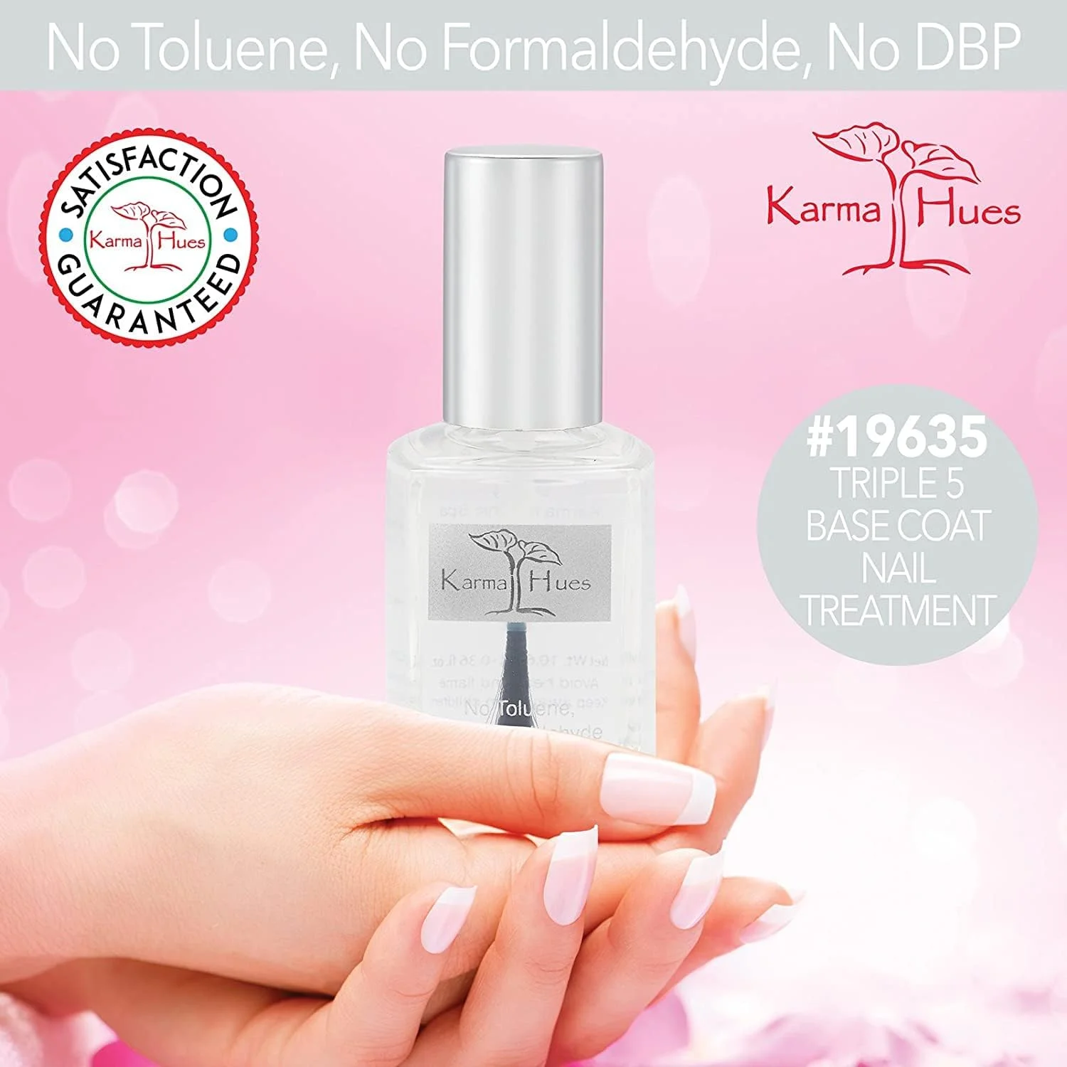 پاک کننده لاک ناخن بدون بو کارما ارگانیک، 118 میلی لیتر به همراه تاپ کت ژلی با ماندگاری طولانی یا (بیس کت Triple 5; درمان غیر سمی ناخن، وگان و بدون تست حیوانی)