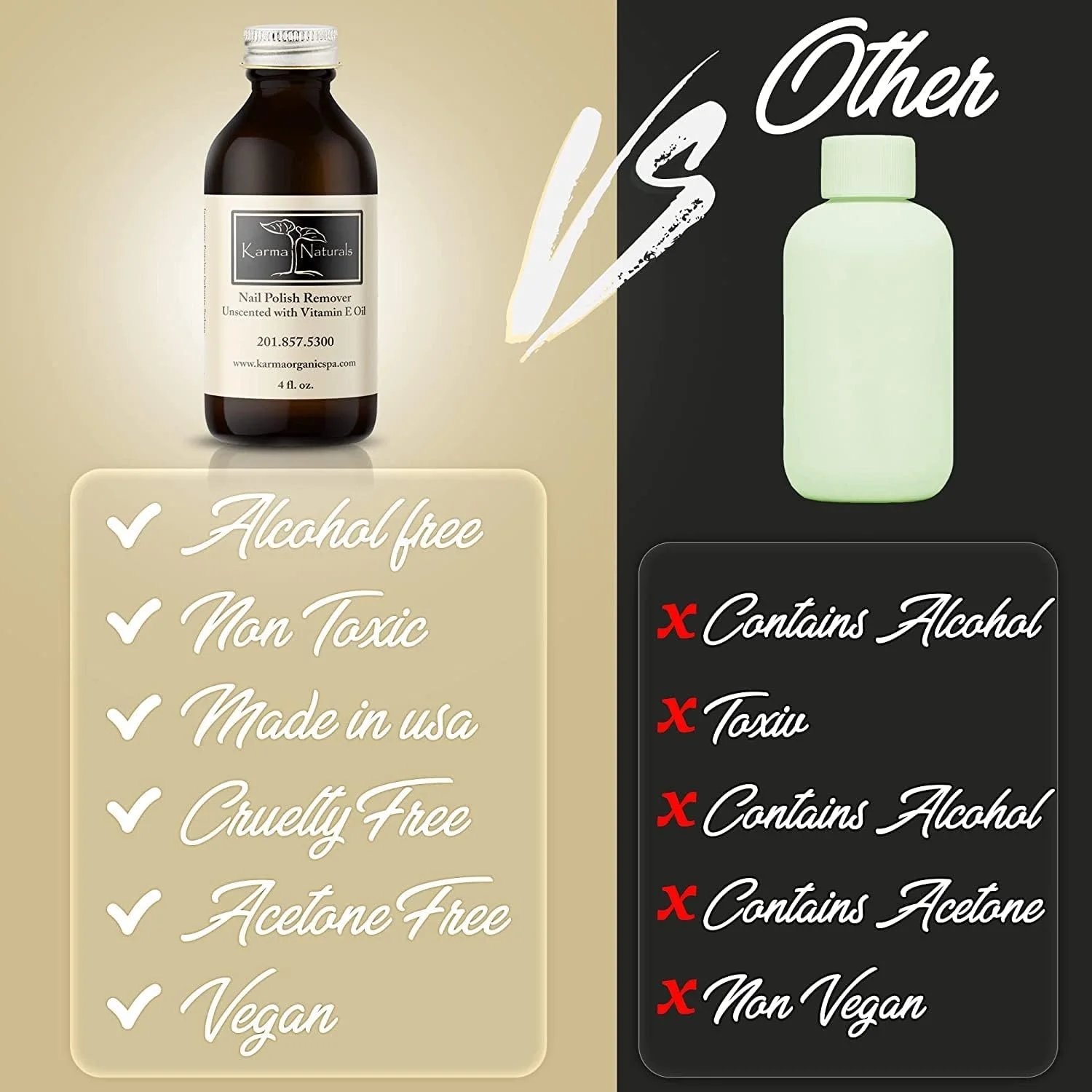 پاک کننده لاک ناخن بدون بو کارما ارگانیک، 118 میلی لیتر به همراه تاپ کت ژلی با ماندگاری طولانی یا (بیس کت Triple 5; درمان غیر سمی ناخن، وگان و بدون تست حیوانی)