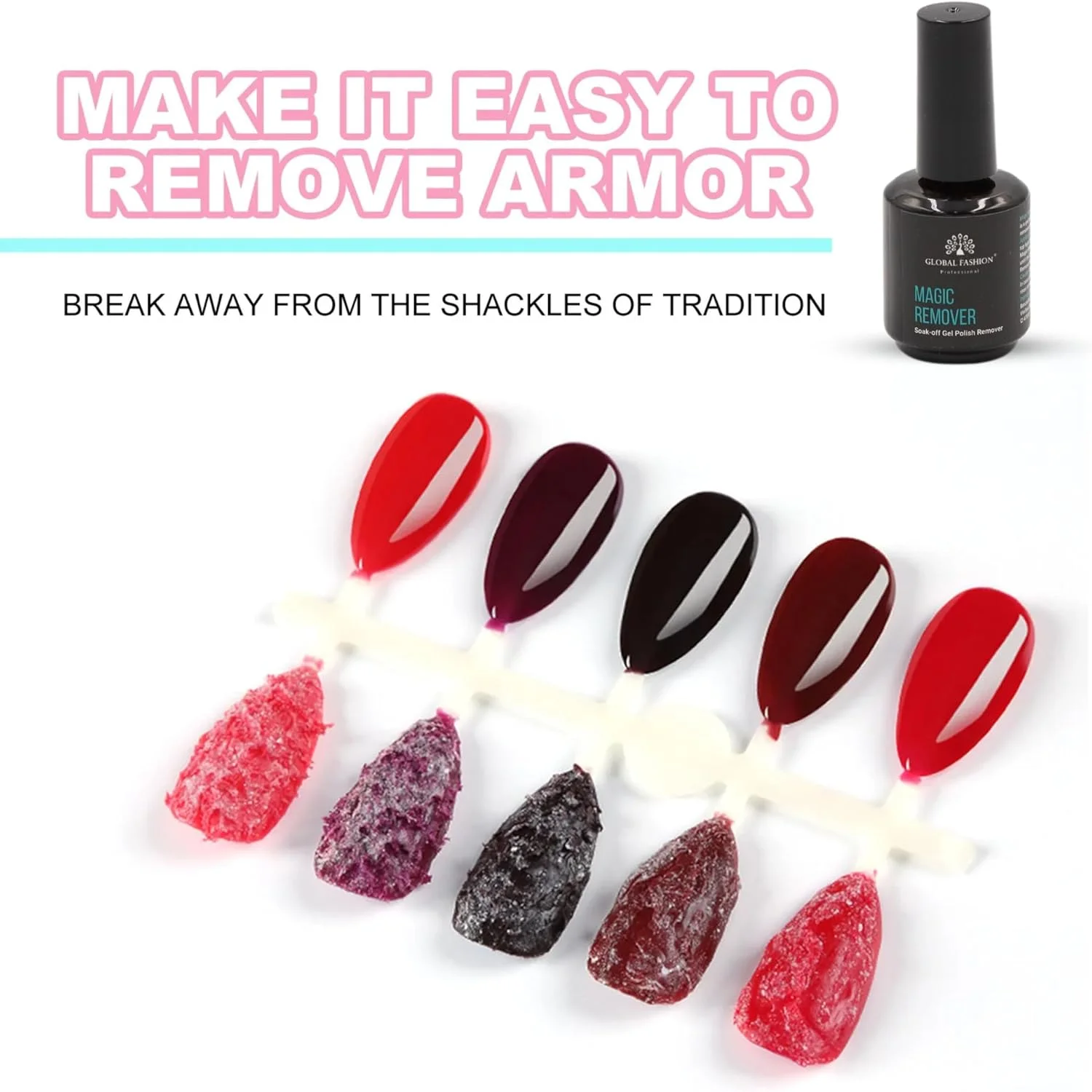 محلول پاک کننده لاک ژل مجیک گلوبال فشن (15 میل) بدون نیاز به خیساندن و تراشیدن! محلول پاک کننده لاک ژل مجیک گلوبال فشن (15 میل) بدون نیاز به خیساندن و تراشیدن!