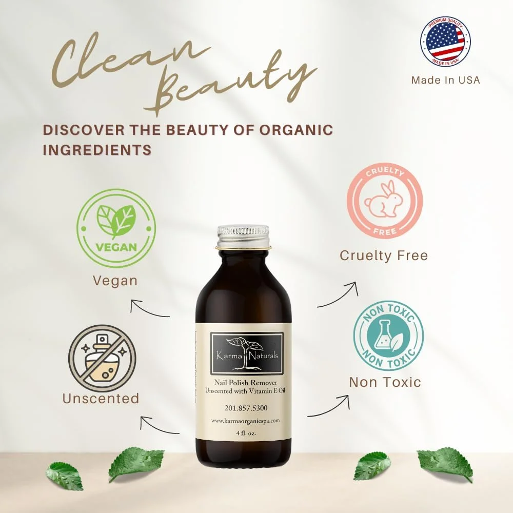 پاک کننده لاک ناخن بدون بو کارما ارگانیک - 118 میلی لیتر پاک کننده لاک ناخن بدون بو کارما ارگانیک - 118 میلی لیتر