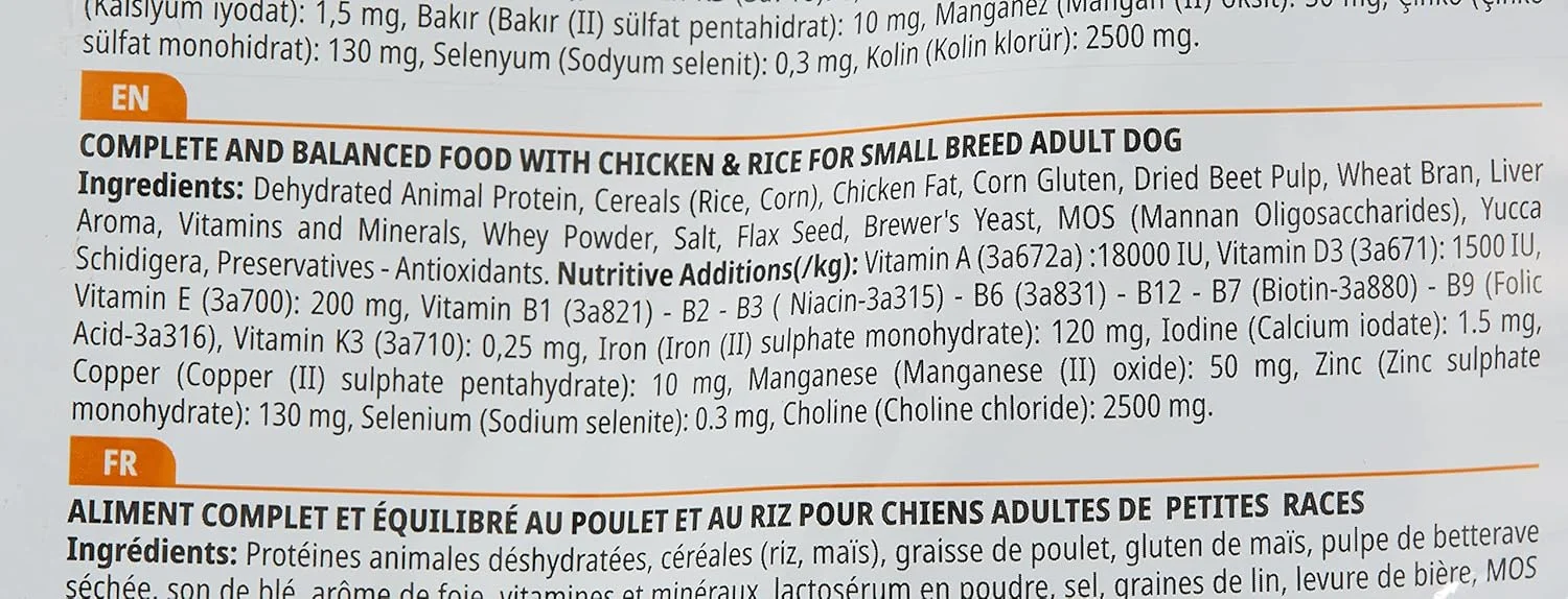 غذای خشک سگ بالغ نژاد کوچک رفلکس، مرغ و برنج، 3 کیلوگرم