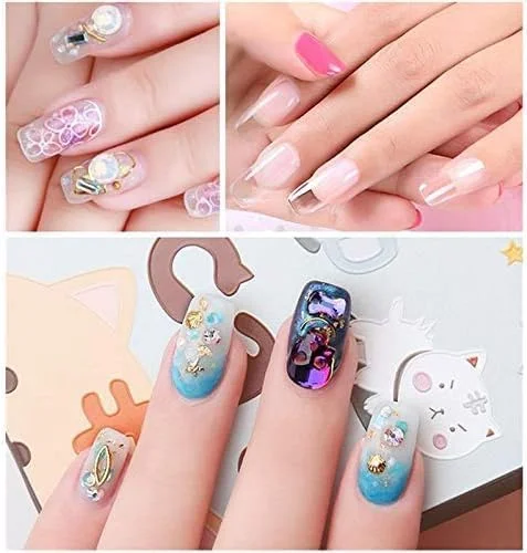 ست 100 عددی ناخن مصنوعی پلی ژل شفاف ست 100 عددی ناخن مصنوعی پلی ژل شفاف