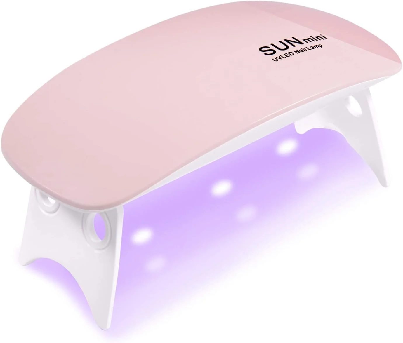 چراغ UV LED ناخن Arabest مدل Mini، چراغ خشک کن ناخن قابل حمل 9 وات، چراغ ژلی طرح موس با اندازه جیبی به همراه کابل USB برای انواع لاک ژل، مناسب برای مبتدیان یا دختران (صورتی)