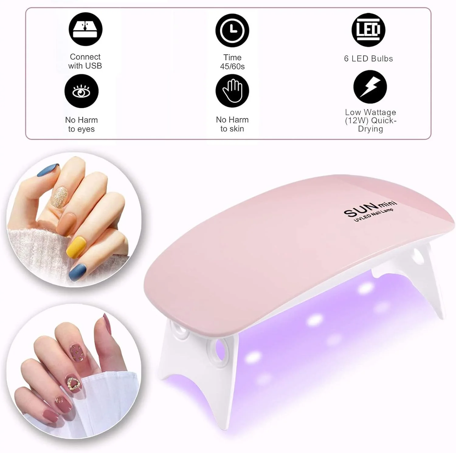 چراغ UV LED ناخن Arabest مدل Mini، چراغ خشک کن ناخن قابل حمل 9 وات، چراغ ژلی طرح موس با اندازه جیبی به همراه کابل USB برای انواع لاک ژل، مناسب برای مبتدیان یا دختران (صورتی) چراغ UV LED ناخن Arabest مدل Mini، چراغ خشک کن ناخن قابل حمل 9 وات، چراغ ژلی طرح موس با اندازه جیبی به همراه کابل USB برای انواع لاک ژل، مناسب برای مبتدیان یا دختران (صورتی)
