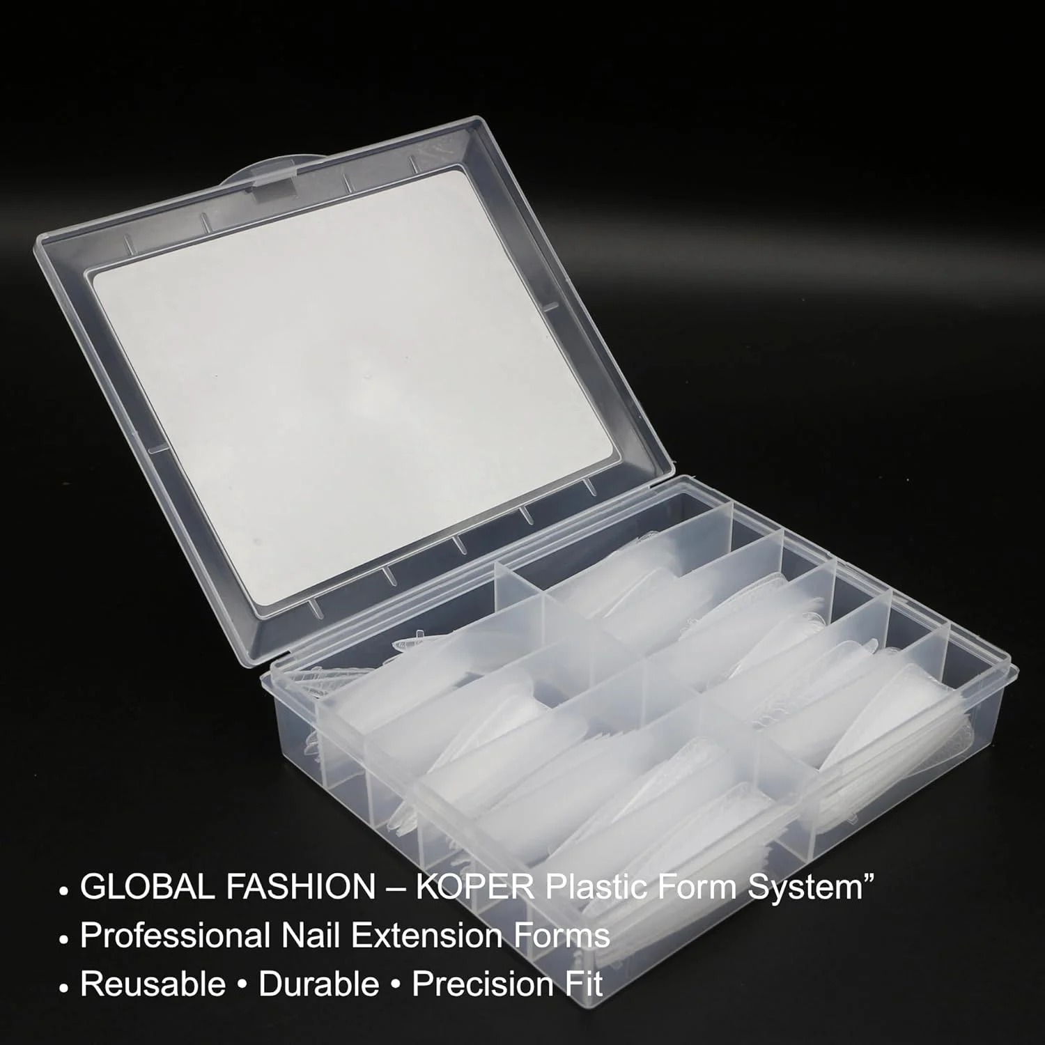 قالب های دوگانه ناخن گلوبال فشن - 120 عدد در 12 سایز، قالب های اکستنشن ناخن شفاف و قابل استفاده مجدد برای پلی ژل و بیلدر ژل، دارای شبکه حکاکی شده شماره گذاری شده، شکل استیلتو C-Curve به همراه جعبه نگهداری (استیلتو، شفاف) قالب های دوگانه ناخن گلوبال فشن - 120 عدد در 12 سایز، قالب های اکستنشن ناخن شفاف و قابل استفاده مجدد برای پلی ژل و بیلدر ژل، دارای شبکه حکاکی شده شماره گذاری شده، شکل استیلتو C-Curve به همراه جعبه نگهداری (استیلتو، شفاف)