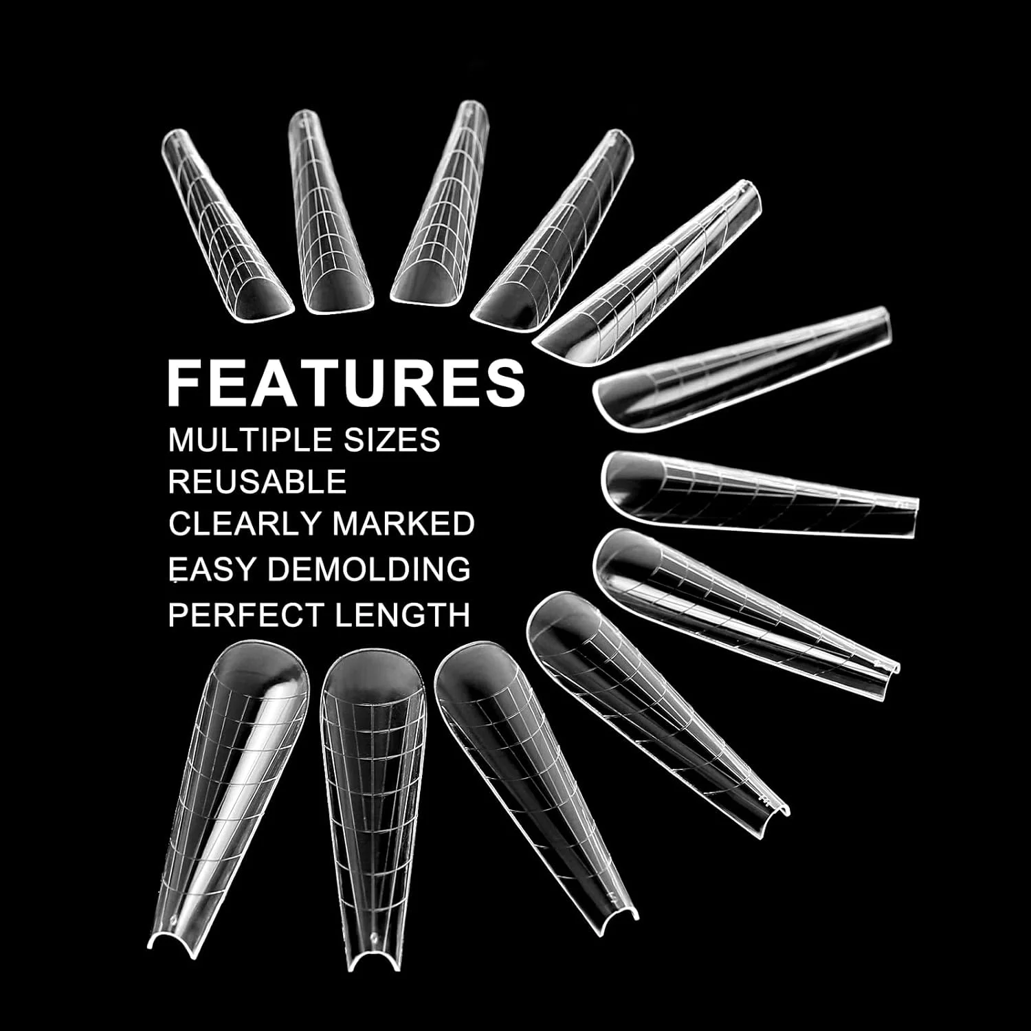 قالب های ناخن دوتایی C12rtive، 120 عددی، قالب های ژل ناخن پلی اکستنشن قوسی شکل، پوشش کامل، قالب های ناخن قابل استفاده مجدد در 12 سایز برای طراحی ناخن، سالن و DIY قالب های ناخن دوتایی C12rtive، 120 عددی، قالب های ژل ناخن پلی اکستنشن قوسی شکل، پوشش کامل، قالب های ناخن قابل استفاده مجدد در 12 سایز برای طراحی ناخن، سالن و DIY