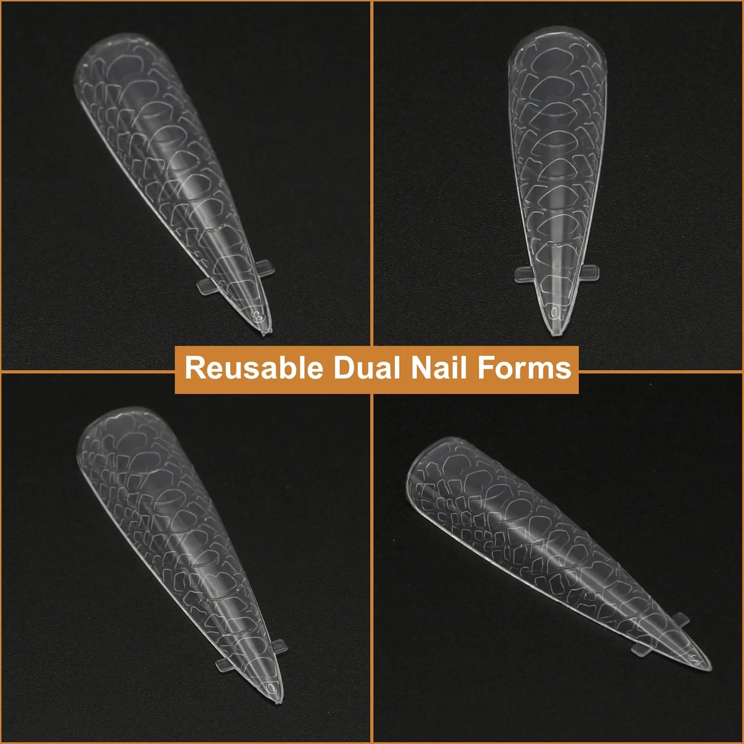 قالب های دوگانه ناخن گلوبال فشن - 120 عدد در 12 سایز، قالب های اکستنشن ناخن شفاف و قابل استفاده مجدد برای پلی ژل و بیلدر ژل، دارای شبکه حکاکی شده شماره گذاری شده، شکل استیلتو C-Curve به همراه جعبه نگهداری (استیلتو، شفاف) قالب های دوگانه ناخن گلوبال فشن - 120 عدد در 12 سایز، قالب های اکستنشن ناخن شفاف و قابل استفاده مجدد برای پلی ژل و بیلدر ژل، دارای شبکه حکاکی شده شماره گذاری شده، شکل استیلتو C-Curve به همراه جعبه نگهداری (استیلتو، شفاف)