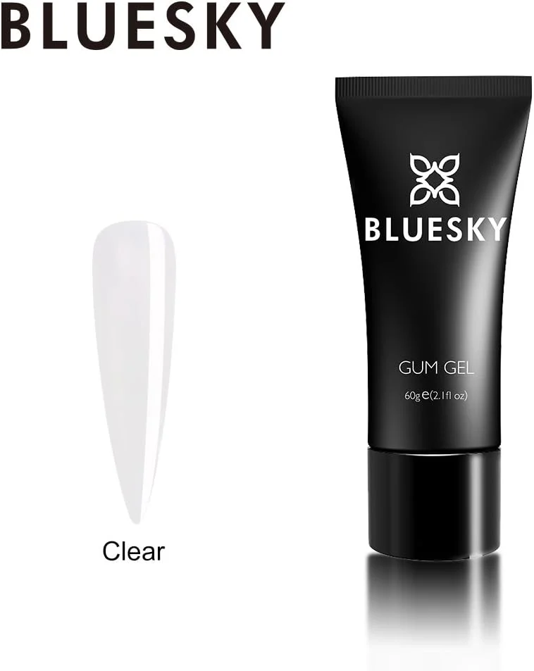 پلی ژل/گام ژل Bluesky (لاک ژل UV/LED) برای کیت ناخن پلی ژل، شفاف، 60 گرم پلی ژل/گام ژل Bluesky (لاک ژل UV/LED) برای کیت ناخن پلی ژل، شفاف، 60 گرم