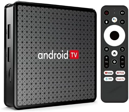 اندروید باکس هوشمند مدل v5.0، گیرنده دیجیتال همراه با ریموت کنترل، خروجی HD 2.1 4K 2K UHD، اندروید باکس، وای فای دو بانده و بلوتوث، حافظه 2+16 گیگابایت برای استریم و بازی