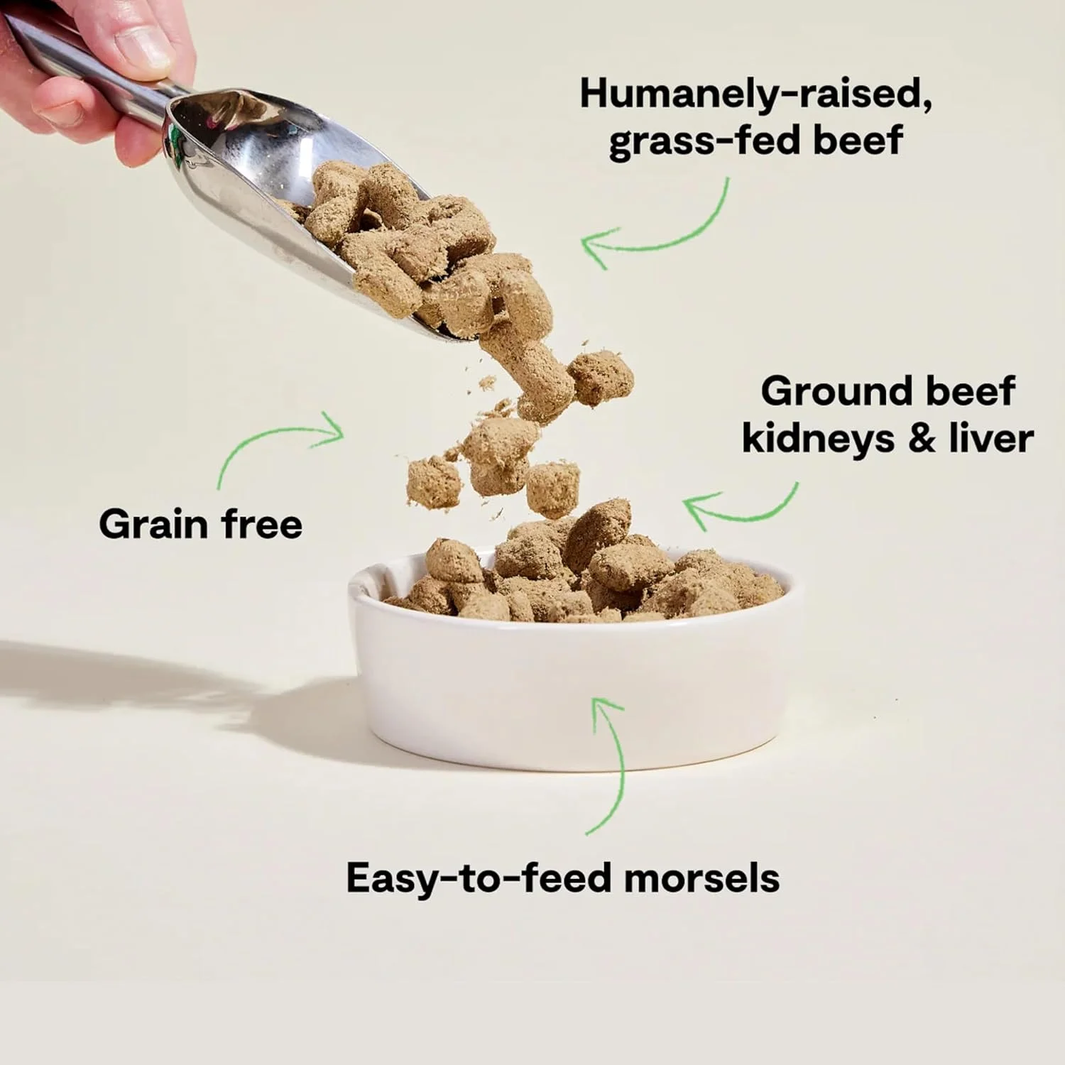 غذای خشک سگ با گوشت گاو تغذیه شده با علف به روش انجماد خشک Open Farm - 99 گرم