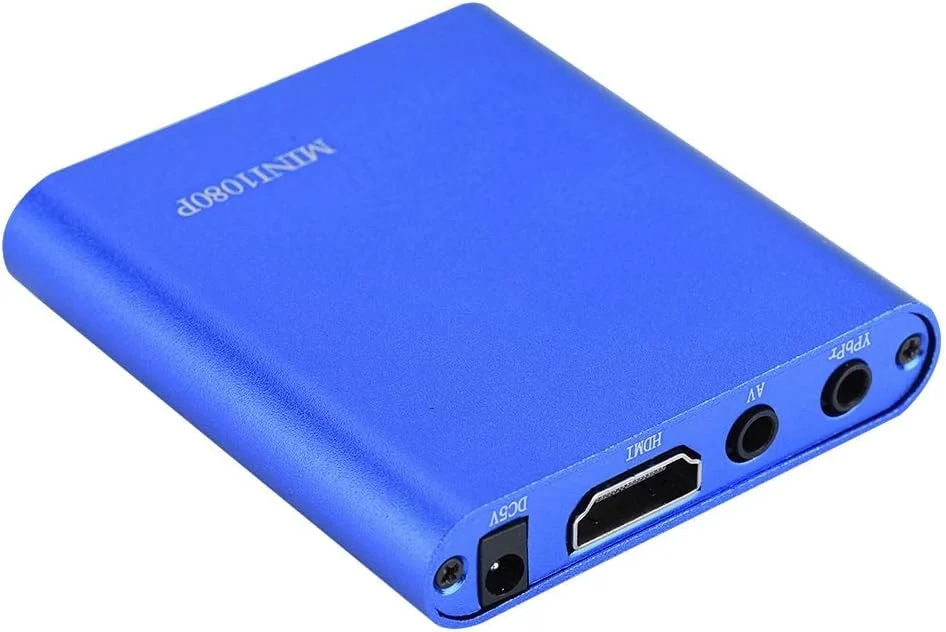 پخش کننده رسانه دیجیتال قابل حمل Bewinner، پخش کننده رسانه مینی HD با صدای استریو و خروجی HDMI/AV ویدیویی 1080P، مرکز پخش رسانه برای تلویزیون، کارت خوان SD/SDHC، پشتیبانی از دستگاه های USB، کارت SD/MMC تا 32 گیگابایت (آبی UK)