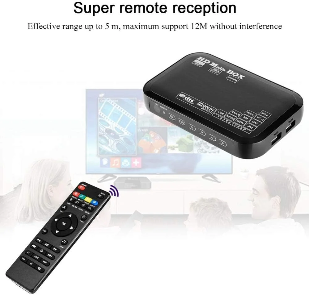 پخش کننده رسانه ای مینی Bewinner Full HD با ولتاژ 110-240 ولت، پخش کننده رسانه ای 1080P، پشتیبانی از تمامی فیلم ها با فرمت اصلی HD، پشتیبانی از USB MMC RMVB MP3 AVI MKV (EU) پخش کننده رسانه ای مینی Bewinner Full HD با ولتاژ 110-240 ولت، پخش کننده رسانه ای 1080P، پشتیبانی از تمامی فیلم ها با فرمت اصلی HD، پشتیبانی از USB MMC RMVB MP3 AVI MKV (EU)