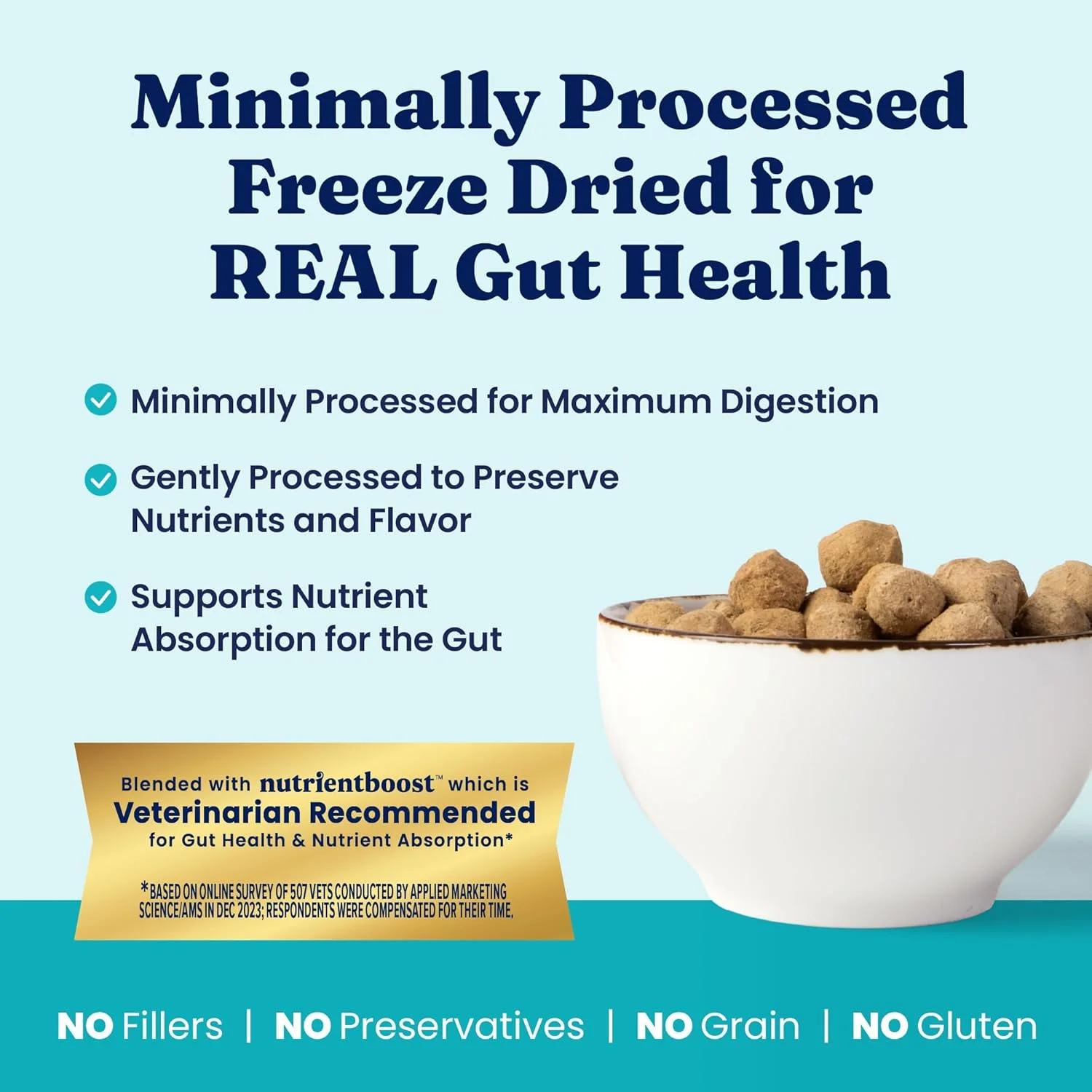 غذای سگ خشک شده انجمادی Solid Gold - با گوشت گاو واقعی، کدو تنبل و سوپرفودها - تاپرهای غذای خام خشک شده انجمادی برای سگ های بد غذا، قابل استفاده به عنوان یک وعده غذایی کامل، تاپر غذا یا تشویقی های پر پروتئین - 42 گرم