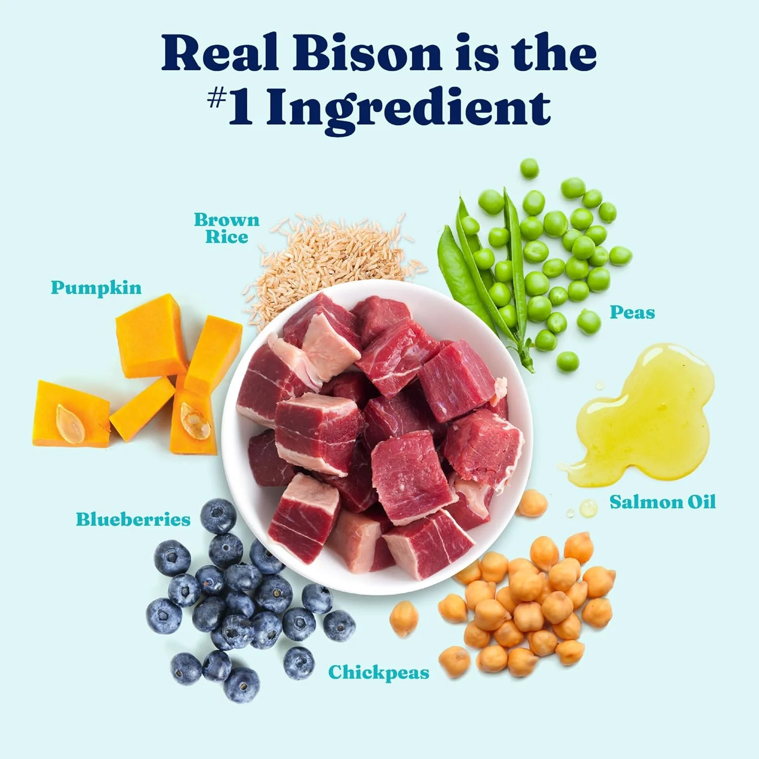 غذای خشک سگ بالغ Solid Gold Bison برای سگ های بزرگ - پروتئین بالا، دانه کامل با گوشت بوفالو واقعی، برنج قهوه ای و امگا 3 - دانه بزرگ با پروبیوتیک برای سلامت روده - غذای سگ بالغ - Nutrientboost™ - 9.98 کیلوگرم