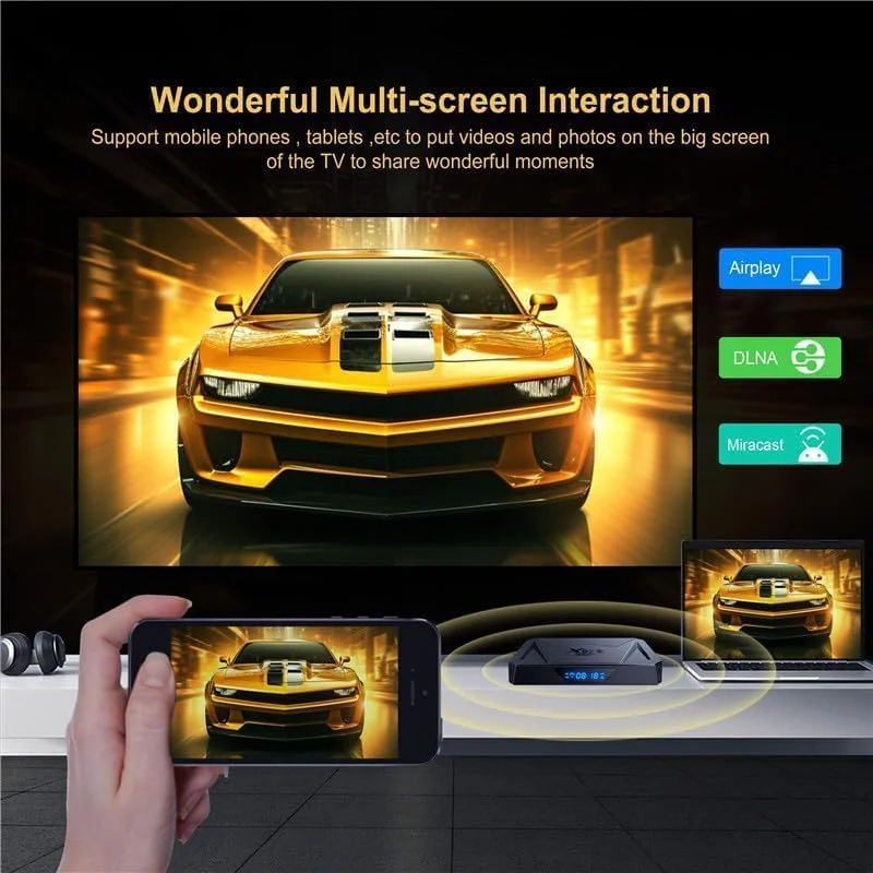 اندروید باکس 14.0 CHROX مدل X96Q PRO+1، رام H728، چهارهسته‌ای 64 بیتی، پشتیبانی از HD 4K/ 3D/ H.265، اترنت 2.4/5G وای فای دوگانه 10/100M BT 5.0، ست تاپ باکس، 4 گیگابایت + 64 گیگابایت