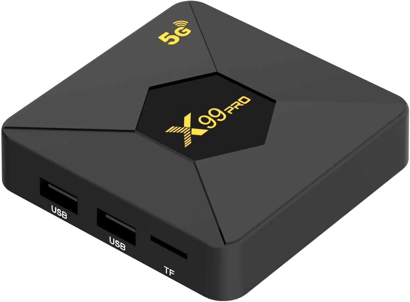 اندروید باکس CHROX مدل X99 PRO با اندروید 13.0، پردازنده چهار هسته ای H313، رم 2 گیگابایت و حافظه داخلی 8 گیگابایت، پخش کننده رسانه هوشمند، پشتیبانی از USB 3.0 / 3D / 4K H.265 / 2.4G Wifi