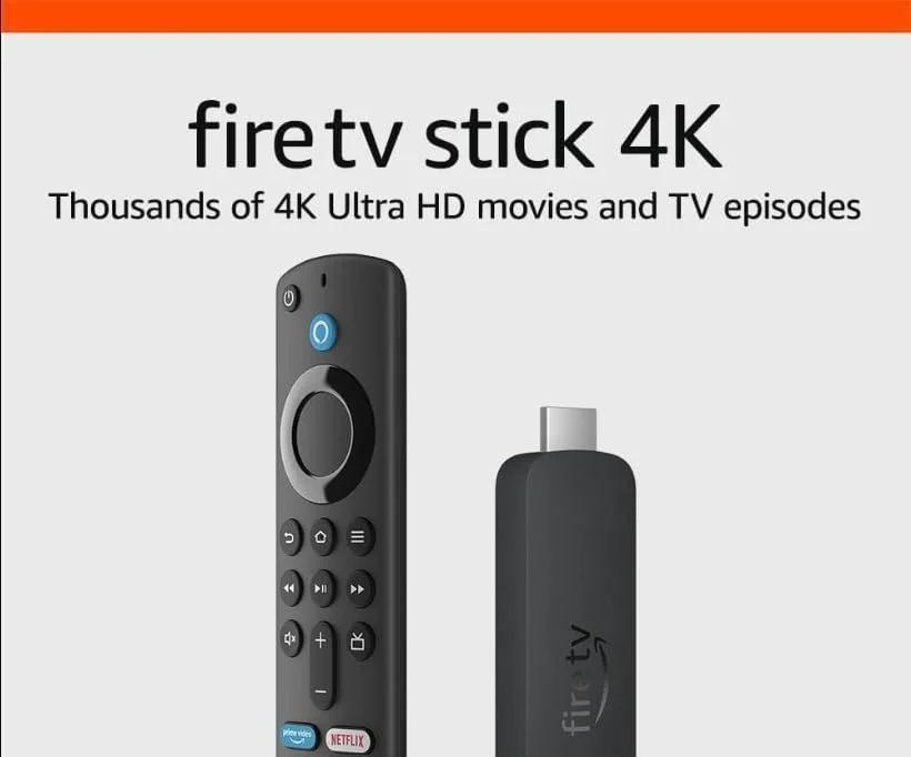 استیک تلویزیون 4K Fiireee با ریموت صوتی جدید، پخش ویدیو تا کیفیت 4K HDR، دارای 1 پورت HDMI، وای فای 6 دو بانده، پشتیبانی از HDR10+ و HLG Vision