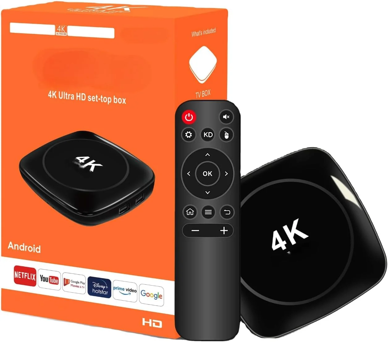 جعبه پخش رسانه هوشمند 4K Ultra HD | وای فای دو بانده 5G | دستگاه استریم HDR10 | پردازنده چهار هسته ای | 2 گیگابایت رم 16 گیگابایت حافظه | کنترل از راه دور صوتی | نسخه 2025