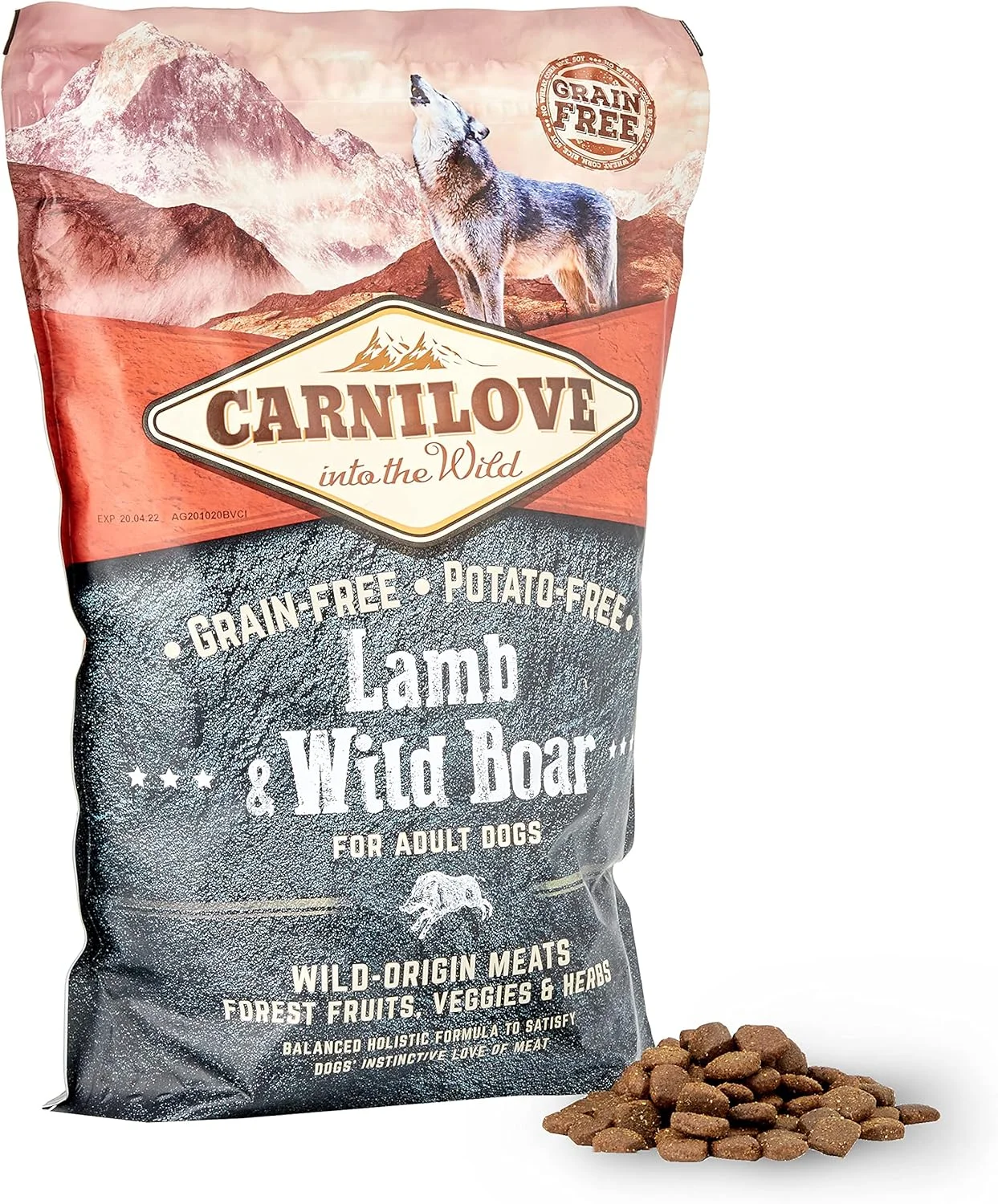 غذای خشک سگ بالغ کارنیلاو با طعم گوشت بره و گراز وحشی 1.5 کیلوگرمی