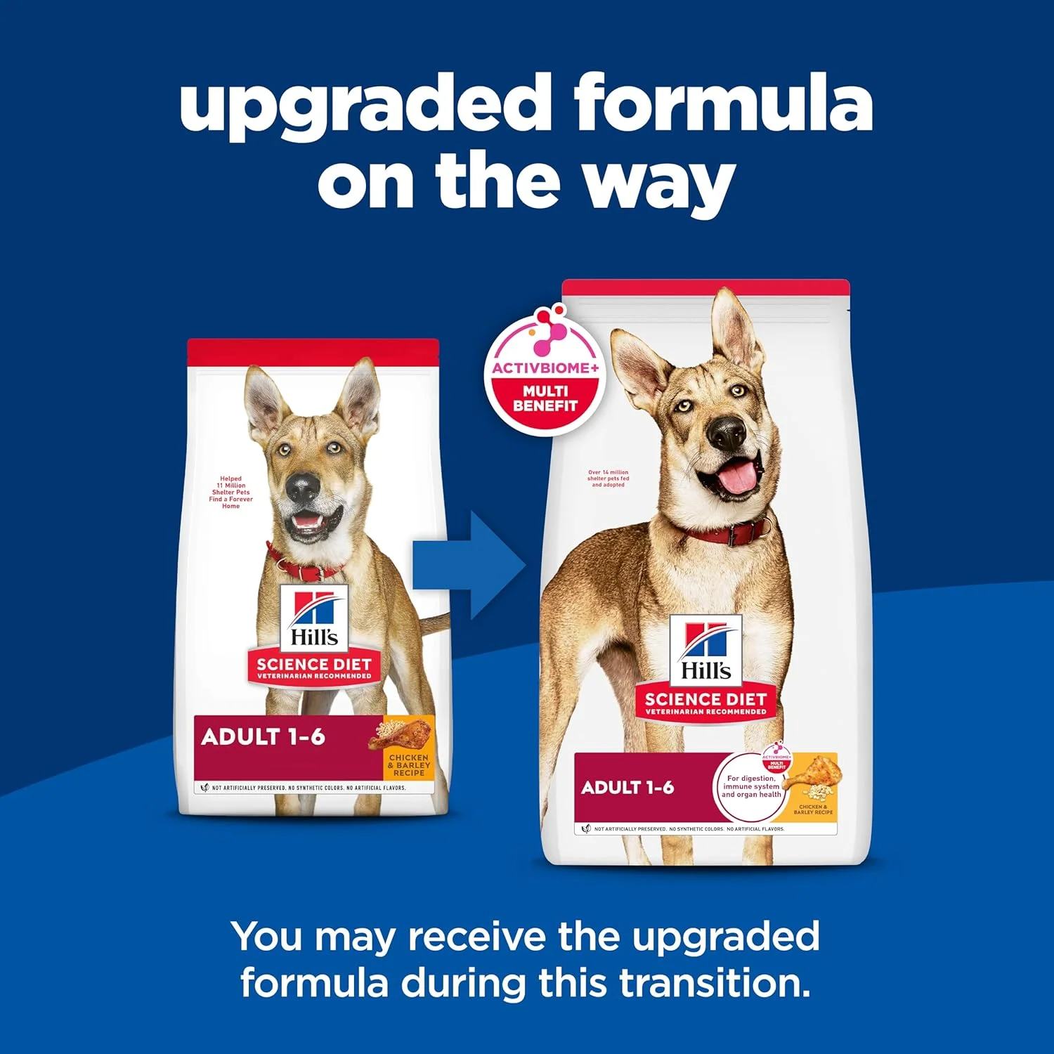 غذای خشک سگ بالغ نژاد هیلز ساینس دایت، تغذیه عالی برای سنین 1 تا 6 سال، طعم مرغ و جو، کیسه 35 پوندی (تک بسته)