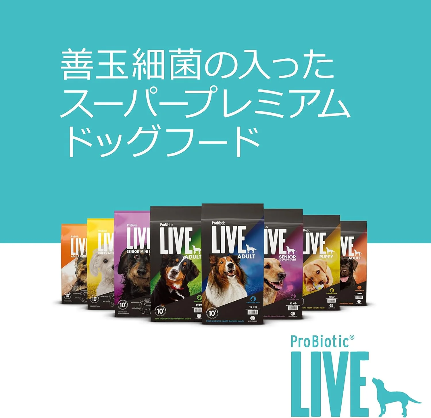 غذای خشک سگ پروبیوتیک لایو، مخصوص سگ های بالغ، مسن و دارای اضافه وزن (طعم مرغ، 3 کیلوگرم)