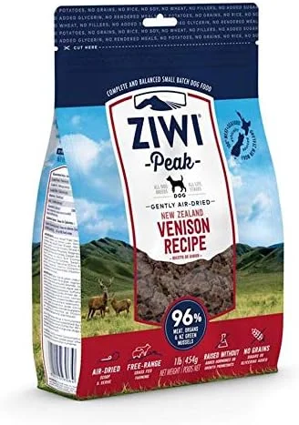 غذای خشک سگ با طعم گوشت گوزن ZiwiPeak، خشک شده با هوا، ۲.۵ کیلوگرم