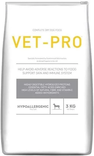 غذای خشک سگ بالغ ZOOOP Vet Pro ضد حساسیت با طعم ماهی، مناسب برای سگ های دارای واکنش های نامطلوب به غذا، 3 کیلوگرم