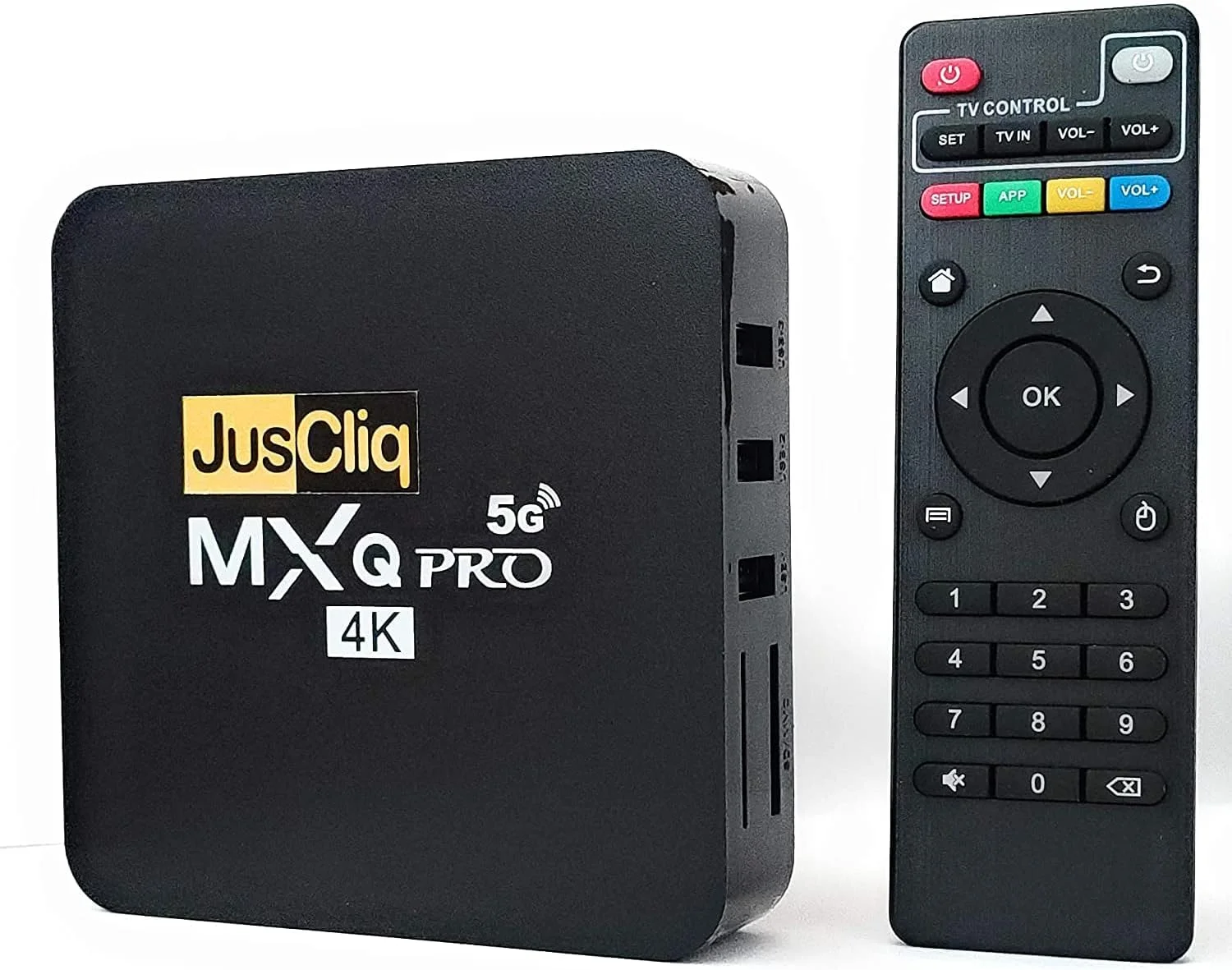 اندروید باکس 4K تلویزیون، جدیدترین نسخه اندروید 11.X با 2 گیگابایت رم و 16 گیگابایت رام (جدیدترین مدل)، پشتیبانی از WiFi، ایر ماوس، کیبورد ماوس بی سیم