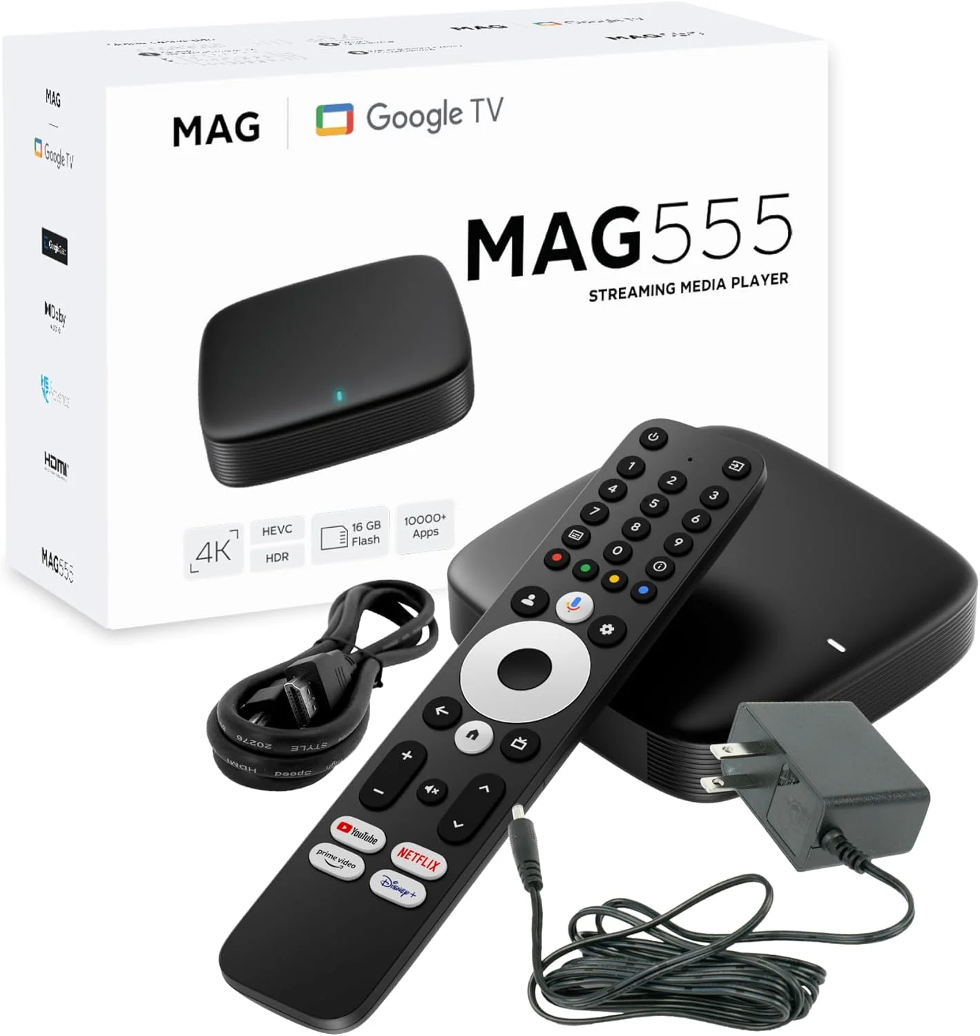 دستگاه پخش رسانه ای 4K اینفومیر MAG 555 مدل 2025 با Google TV، کیفیت 4K HDR با 60 فریم در ثانیه و صدای 8 کاناله Dolby Digital™ دستگاه پخش رسانه ای 4K اینفومیر MAG 555 مدل 2025 با Google TV، کیفیت 4K HDR با 60 فریم در ثانیه و صدای 8 کاناله Dolby Digital™