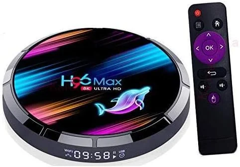باکس تلویزیون اندروید 9.0 Karolama Amlogic S905X3 با 4 گیگابایت رم و 128 گیگابایت رام مدل H96 MAX X3، چهار هسته‌ای 64 بیتی با وای‌فای دوگانه 2.4G/5.0G، بلوتوث 4.0، 3D Ultra HD 8K، H.265، LAN 1000M و USB 3.0