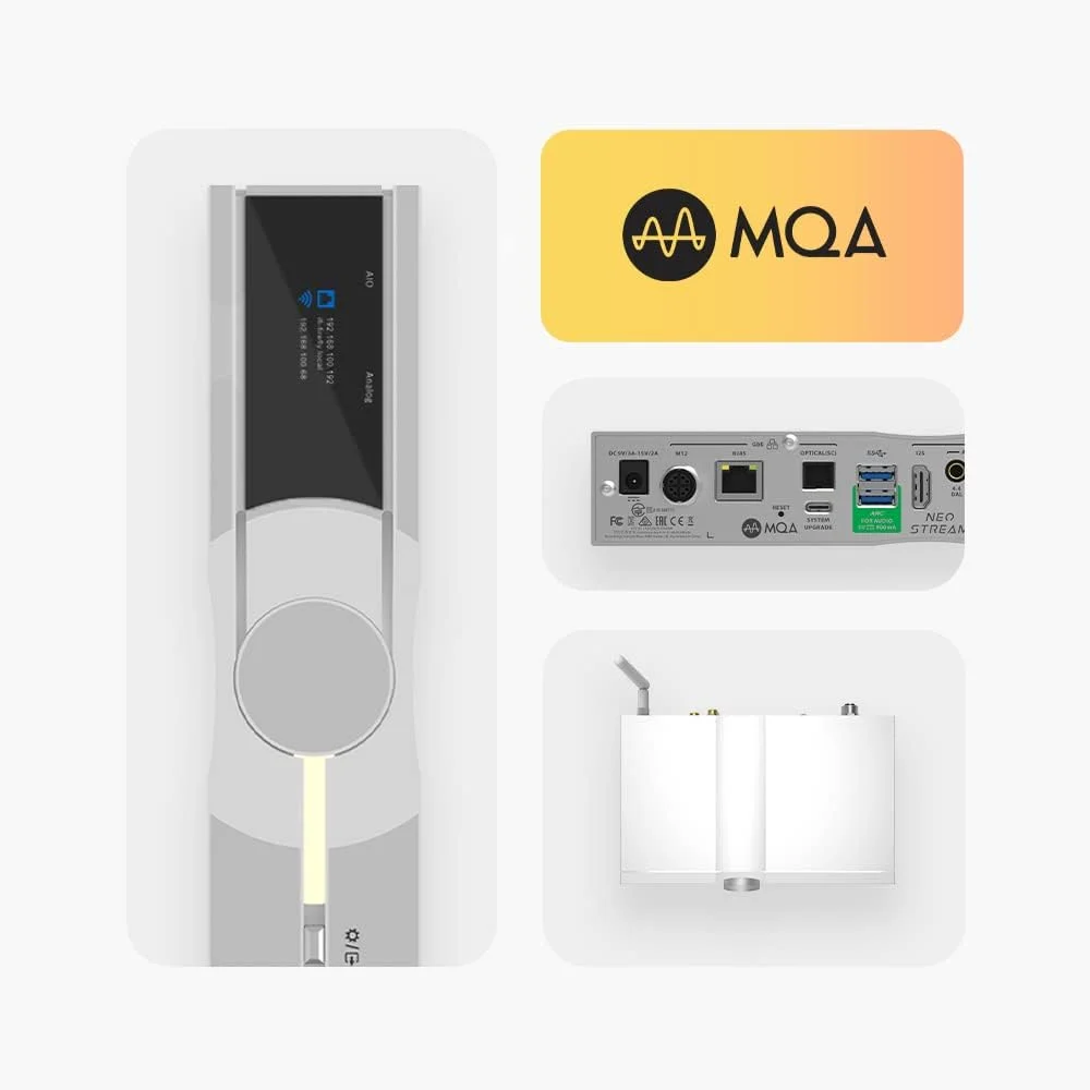 آی‌فای NEO Stream - استریمر و هاب صوتی شبکه با رزولوشن فوق‌العاده - رمزگشایی MQA و DSD اصیل - نمایشگر OLED SilentLine - مدار آنالوگ کاملاً متعادل - حذف نویز فعال