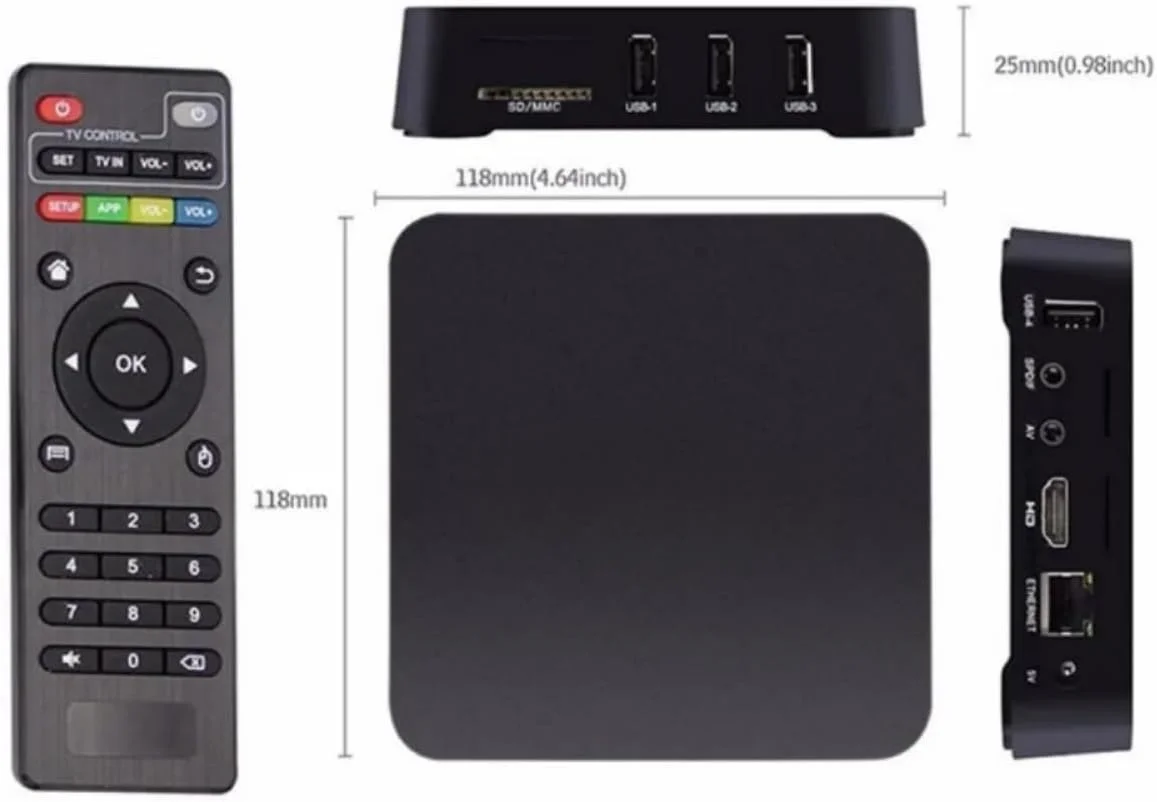 جعبه تلویزیون هوشمند 4K با وای فای دو بانده 5G پرسرعت، پخش فوق العاده با کیفیت HD، پردازنده چهار هسته ای، کنترل از راه دور، پخش کننده رسانه برای تلویزیون، پروژکتور و موبایل، مرکز سرگرمی خانه هوشمند