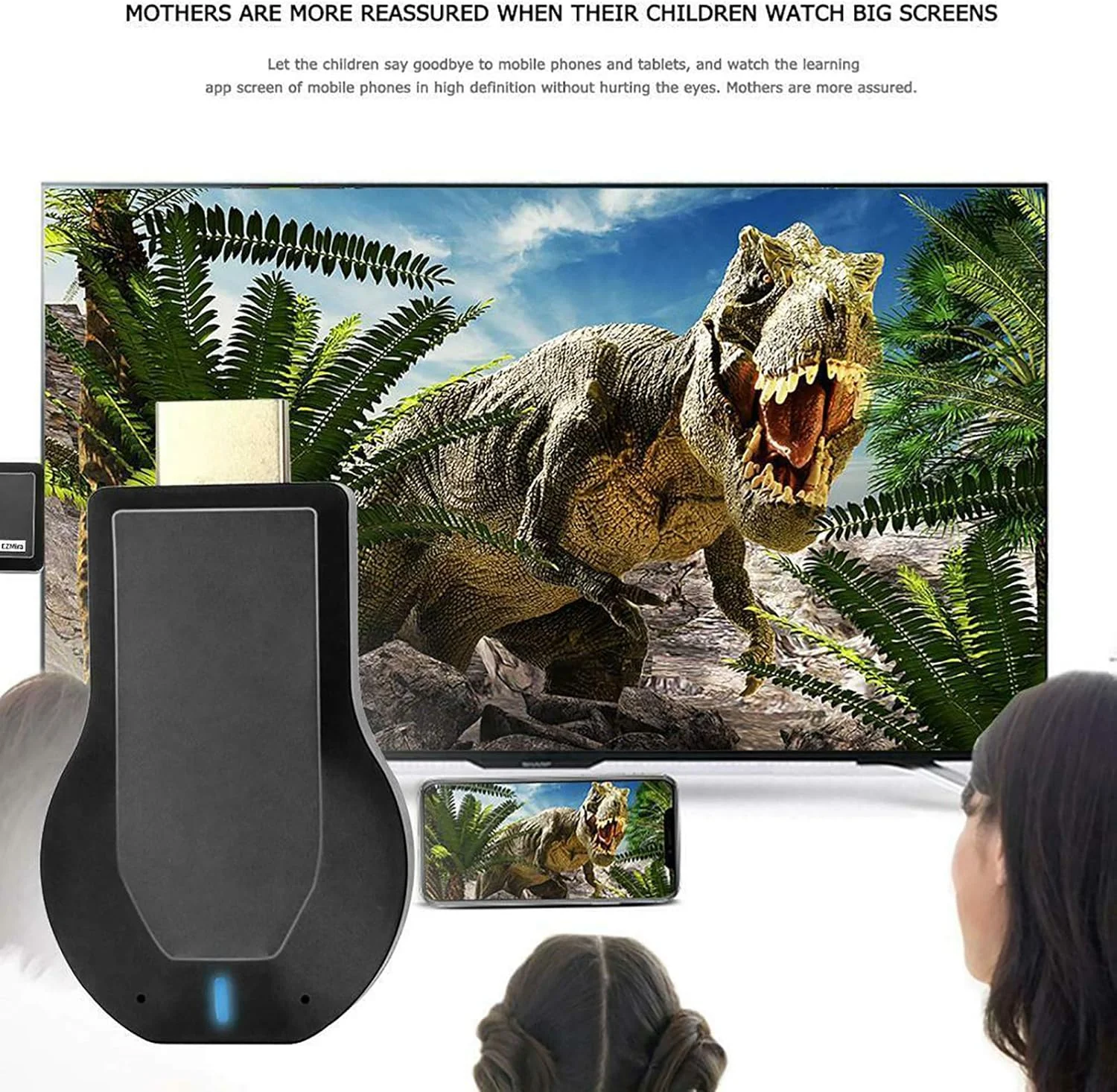 دانگل نمایشگر بی‌سیم GPPX، گیرنده نمایشگر بی‌سیم 1080P، آداپتور نمایشگر HDMI، پشتیبانی از Airplay DLNA Miracast