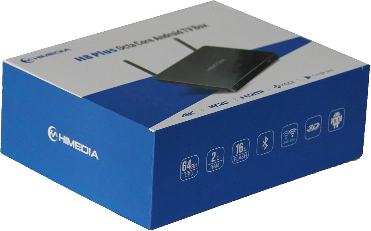 مدیا پلیر هایمدیا H8 Plus - اندروید باکس تی وی، پردازنده هشت هسته ای 64 بیتی، 2 گیگابایت رم / 16 گیگابایت حافظه داخلی، پشتیبانی از 3D BD-ISO 4K UHD BT 4.0، وای فای 2.4G/5G