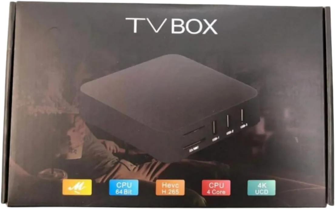 جعبه تلویزیون هوشمند 4K با وای فای دو بانده 5G پرسرعت، پخش فوق العاده با کیفیت HD، پردازنده چهار هسته ای، کنترل از راه دور، پخش کننده رسانه برای تلویزیون، پروژکتور و موبایل، مرکز سرگرمی خانه هوشمند