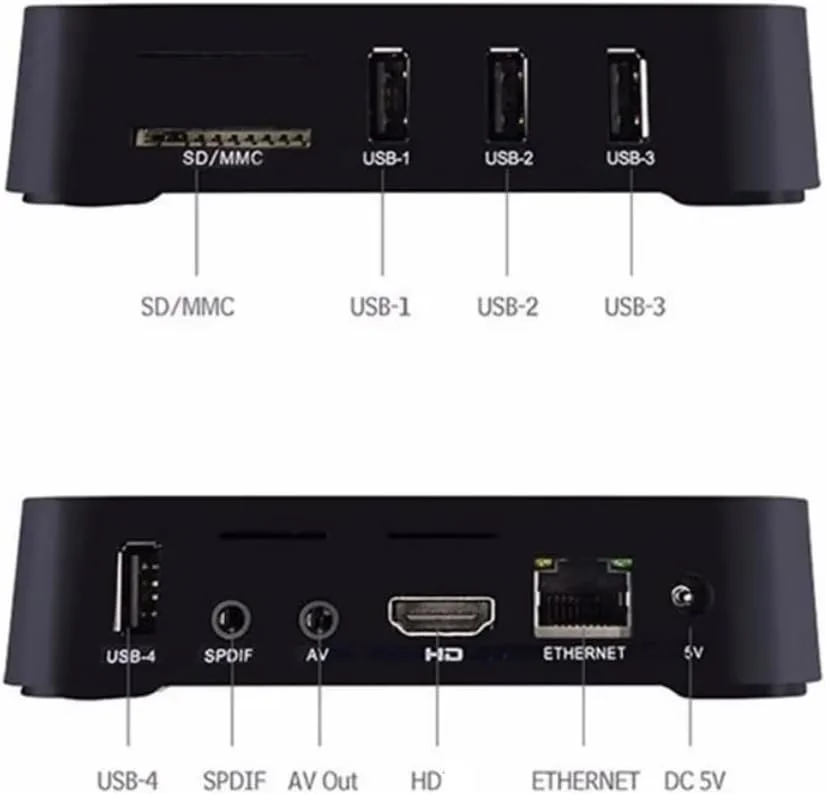 جعبه تلویزیون هوشمند 4K با وای فای دو بانده 5G پرسرعت، پخش فوق العاده با کیفیت HD، پردازنده چهار هسته ای، کنترل از راه دور، پخش کننده رسانه برای تلویزیون، پروژکتور و موبایل، مرکز سرگرمی خانه هوشمند