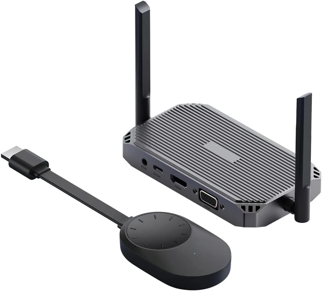 فرستنده و گیرنده HDMI بی سیم KASTWAVE، کیت توسعه دهنده HDMI بی سیم و دانگل نمایشگر بی سیم، آداپتور HDMI Plug and Play برای تلویزیون، دوربین، استریم، لپ تاپ، کامپیوتر، رسانه، PS4/5