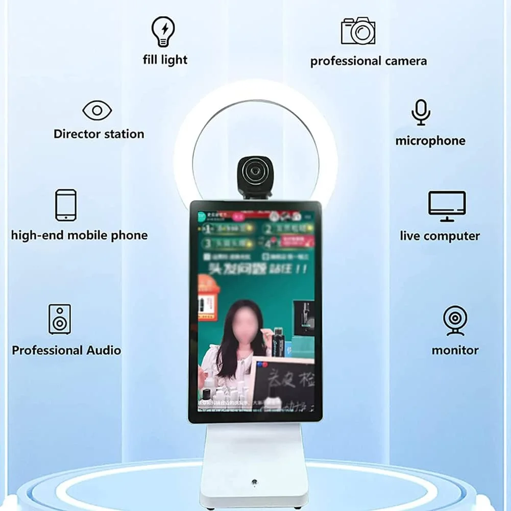 دستگاه پخش زنده MNHFRTY، پخش زنده 1080P HD با صفحه لمسی LCD، دستگاه حرفه ای همه کاره برای پخش زنده در TikTok و YouTube