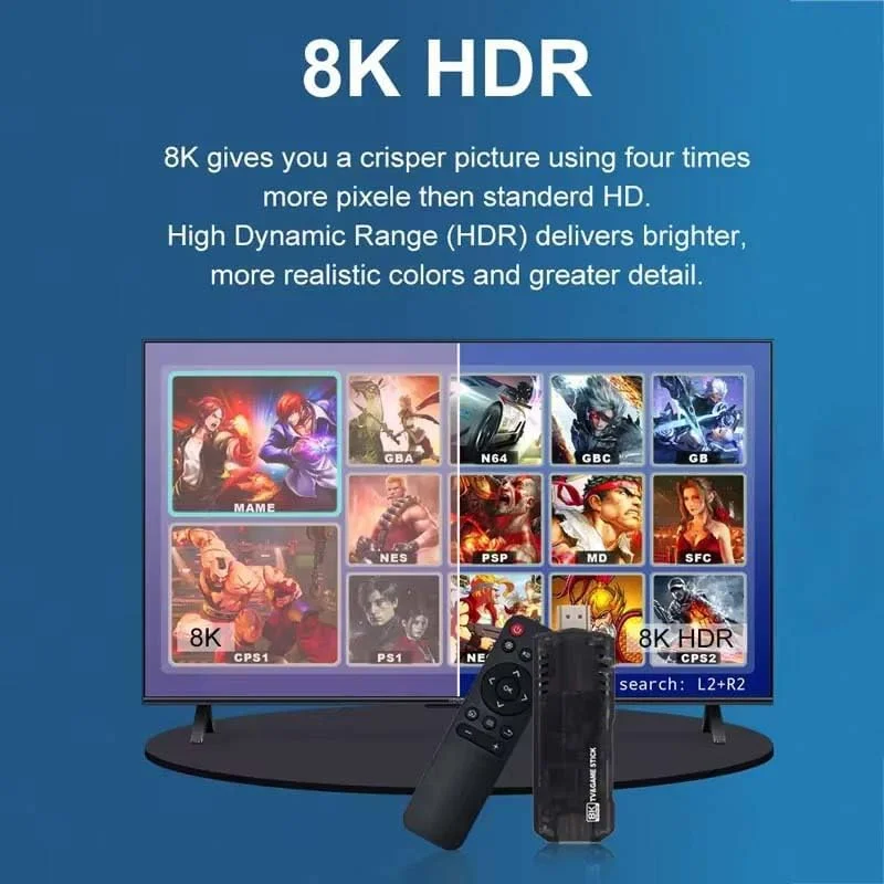 اندروید تی وی باکس Monopo X8 با کیفیت 8K HDR | سیستم دوگانه گیمینگ و استریمینگ | بیش از 10,000 بازی | وای فای 5G