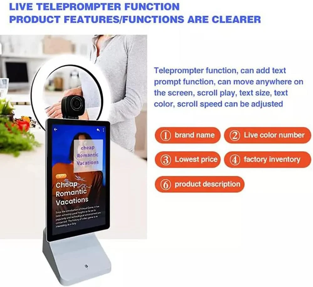 دستگاه پخش زنده MNHFRTY، پخش زنده 1080P HD با صفحه لمسی LCD، دستگاه حرفه ای همه کاره برای پخش زنده در TikTok و YouTube