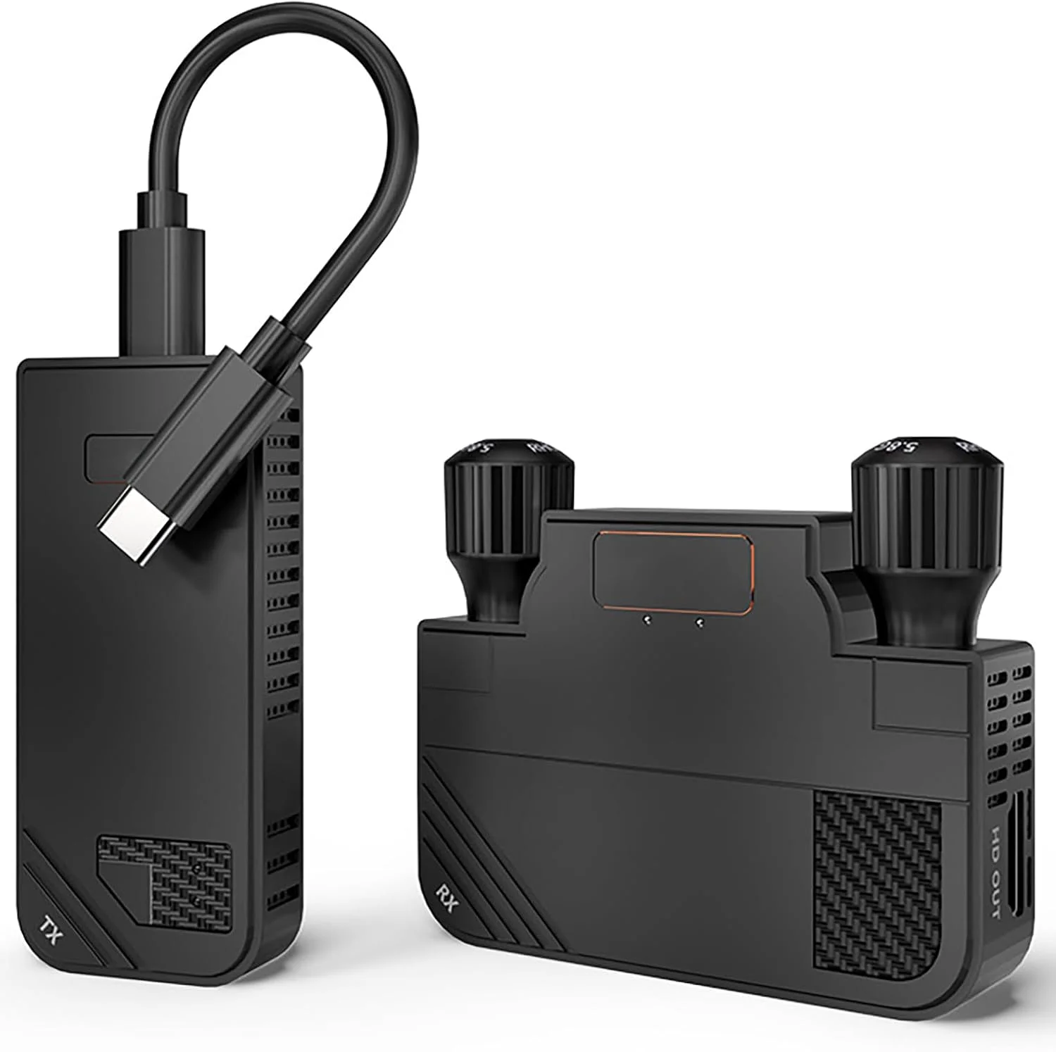 فرستنده و گیرنده بی‌سیم تایپ سی NALACAL 1080P@60Hz پشتیبانی از 5GHz انتقال پایدار ویدئو/صدا به مانیتور، پروژکتور، HDTV، توسعه دهنده HDMI بی‌سیم برد بلند 330FT/100M برای پخش رسانه