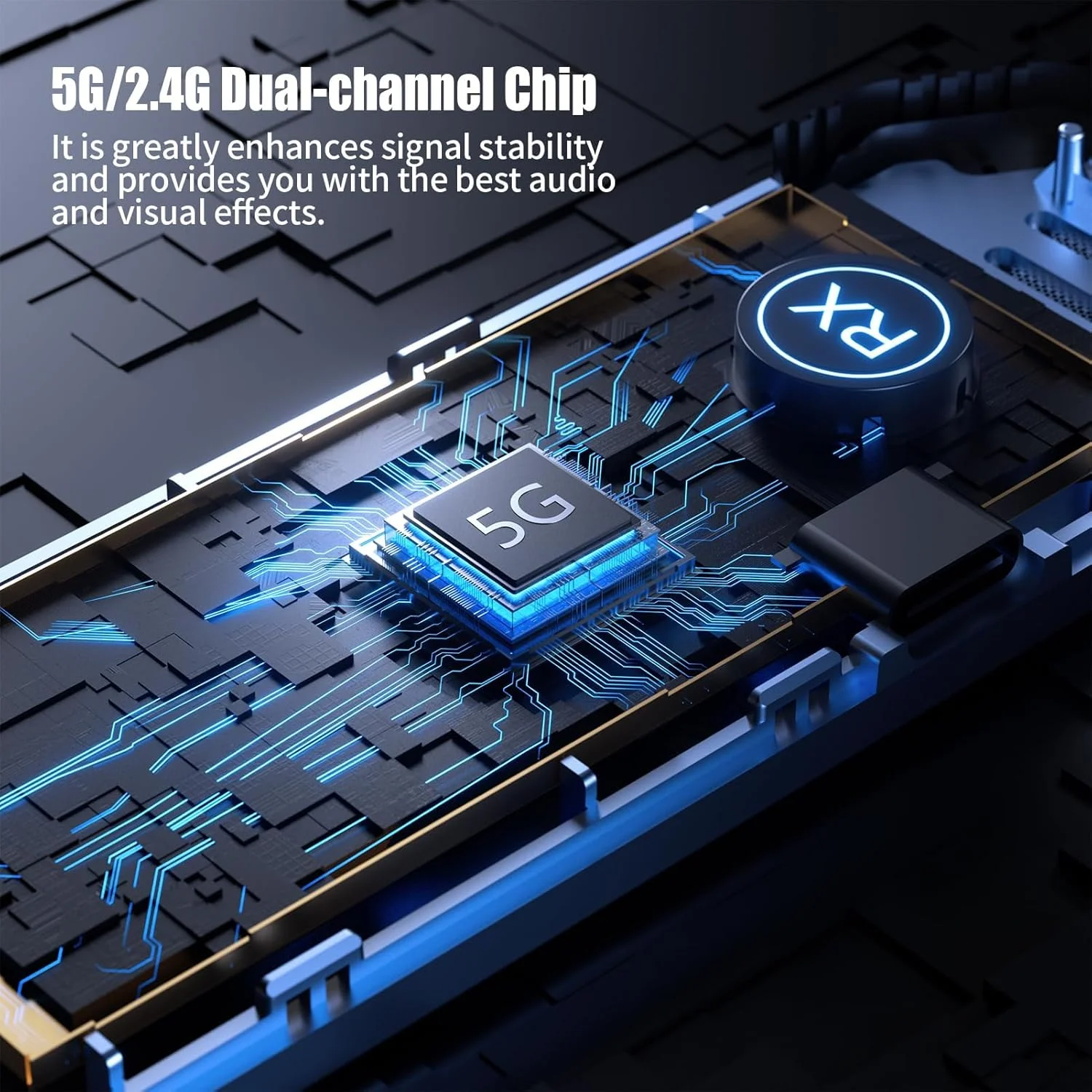 فرستنده و گیرنده HDMI بی سیم NALACAL، توسعه دهنده HDMI بی سیم 2.4/5 گیگاهرتز، دانگل HDMI بی سیم برای پخش جریانی از دوربین، DSLR، کامپیوتر، لپ تاپ به تلویزیون/پروژکتور/مانیتور