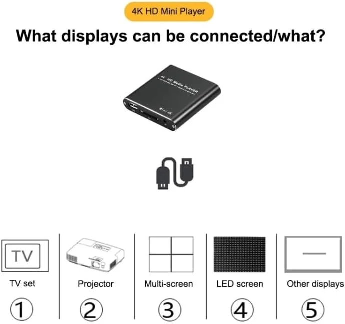 پخش کننده چند رسانه ای X9 HD پخش ویدیویی 4K حلقه ای USB پخش کننده رسانه خارجی پخش کننده تبلیغاتی