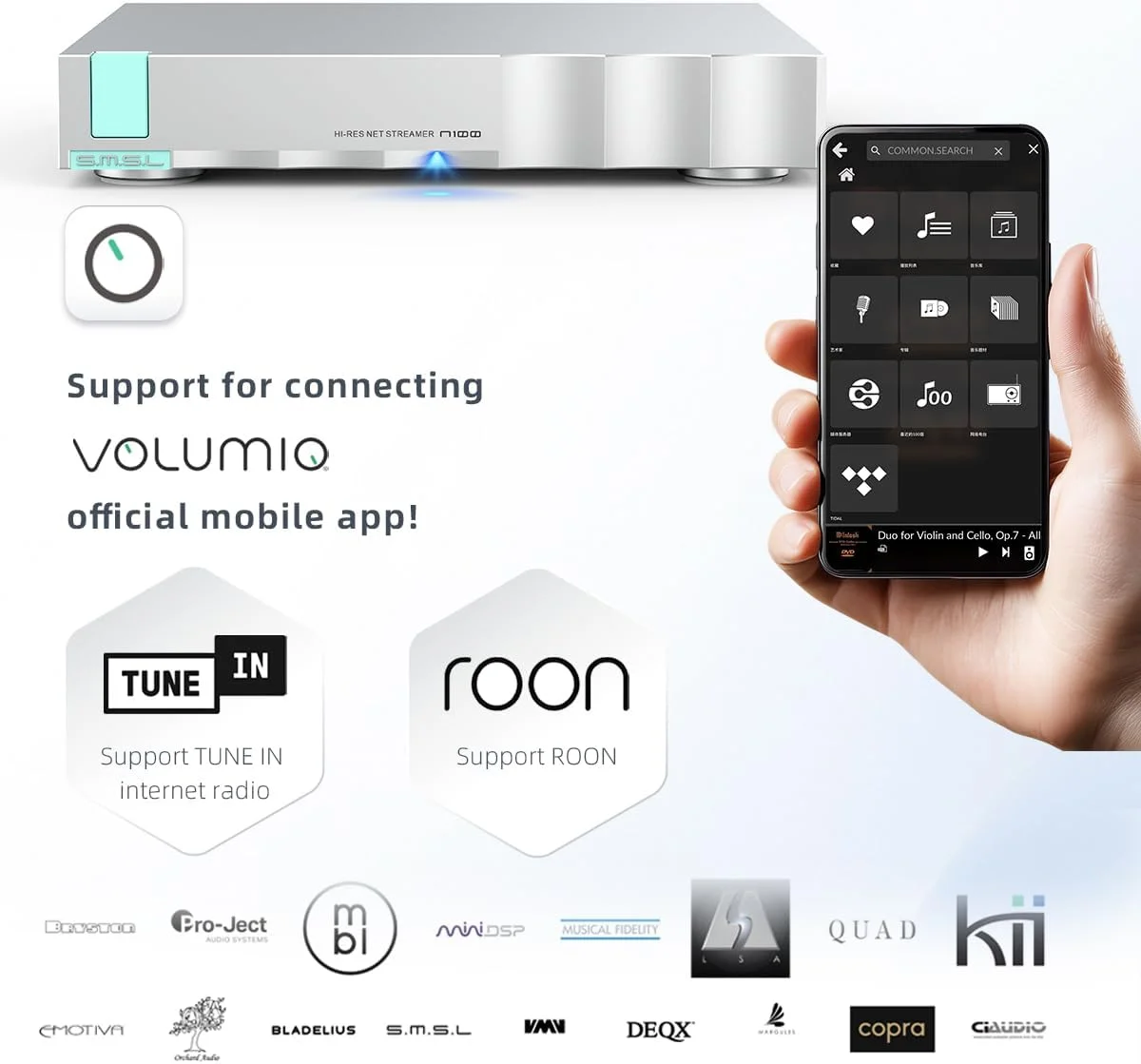 پخش کننده استریمینگ Hi Res اس ام اس ال مدل N100 | USB 3.0/2.0×3 + LAN/WiFi با رابط های متعدد | رمزگشایی MQA | پشتیبانی از Tidal/QOBUZ/AirPlay/DLNA/ROON | قابلیت اتصال مستقیم به درایو CD/هارد درایو