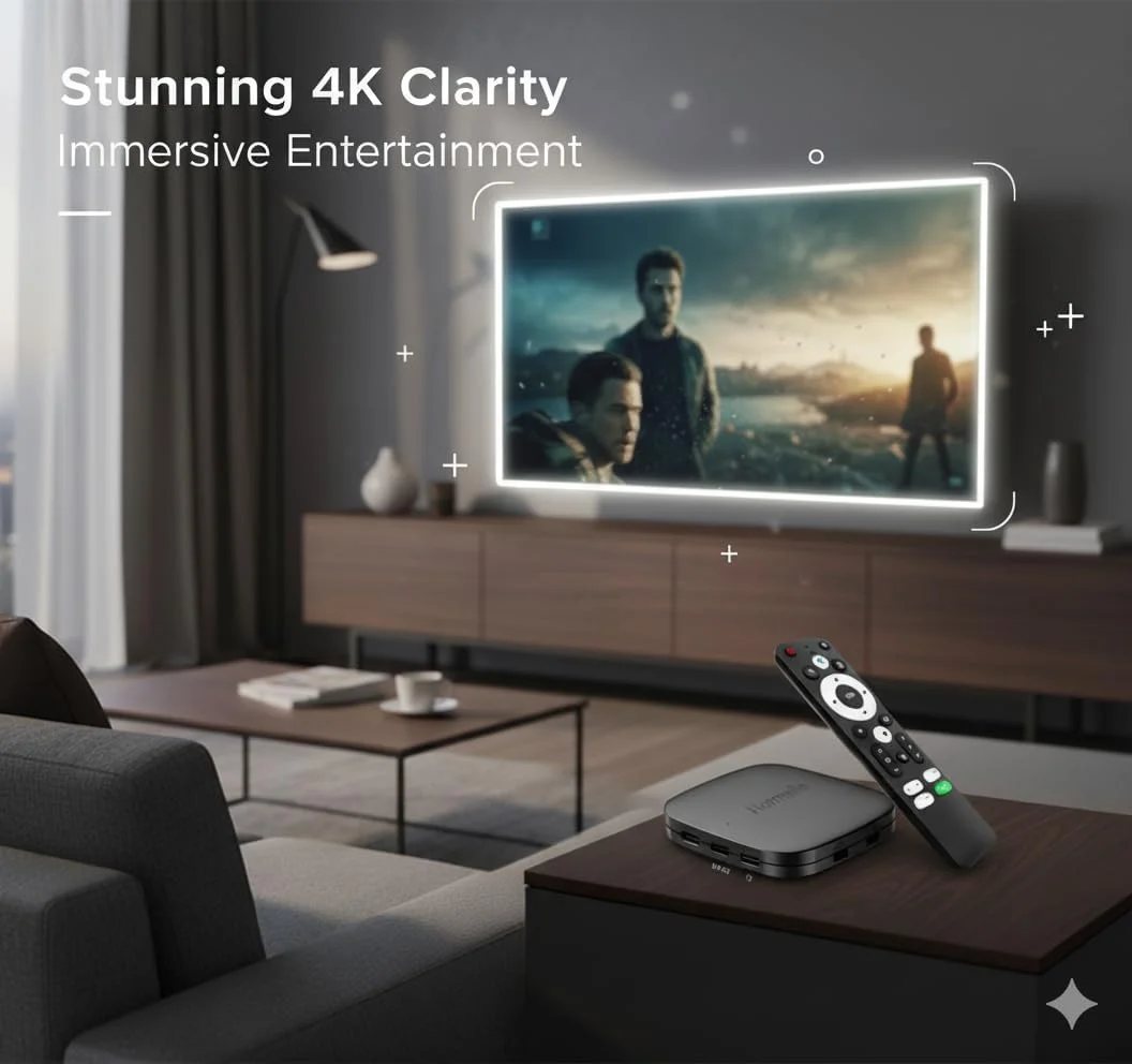 نورمل تی وی باکس هوشمند نسخه 5G اندروید 11.0 مدیا پلیر - 2 گیگابایت رم 16 گیگابایت حافظه، پردازنده چهار هسته ای 64 بیتی، خروجی 4K UHD، وای فای دو بانده 2.4G/5G، بلوتوث 5.0، دستگاه استریم HDMI با USB و اترنت