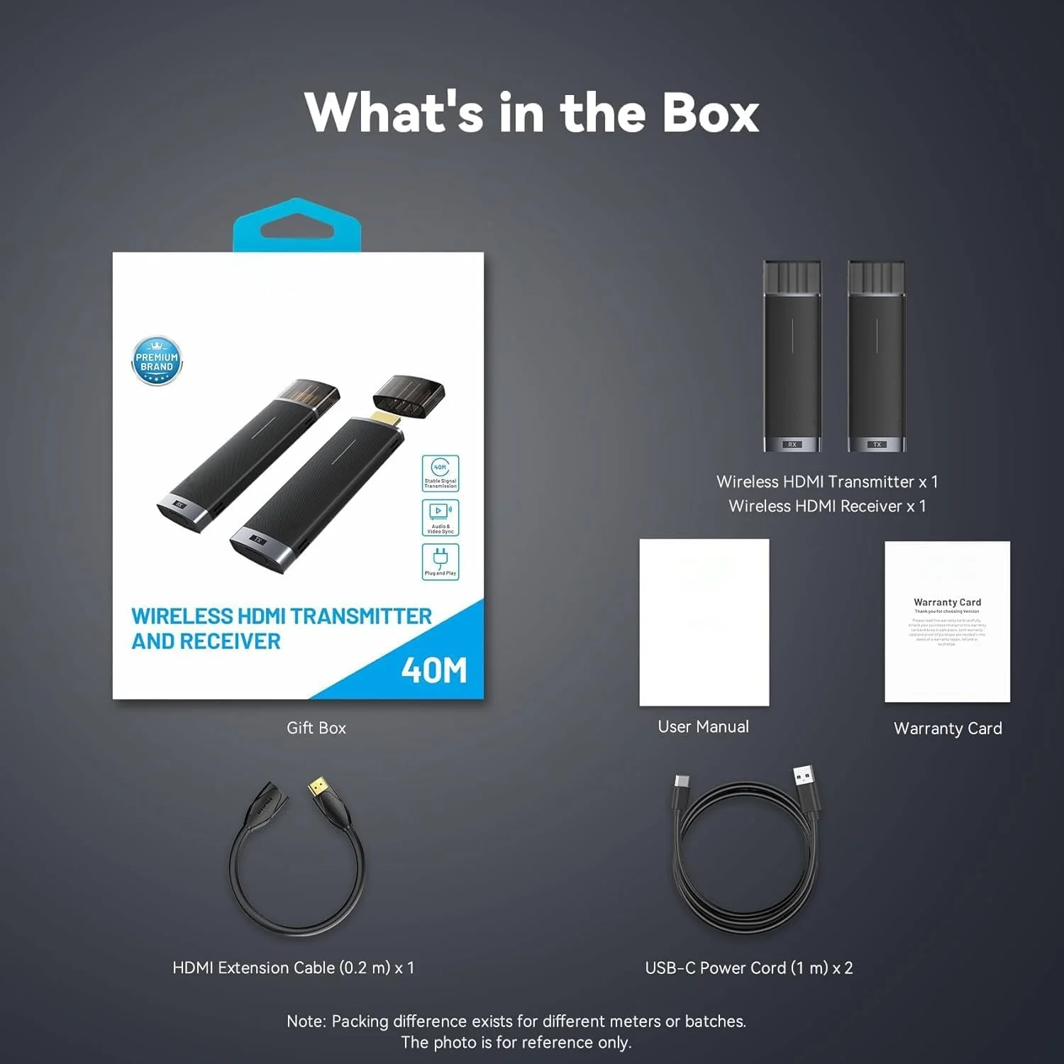 فرستنده و گیرنده HDMI بی سیم NALACAL، گیرنده بی سیم HDMI پروژکتور HD قابل حمل، کیت HDMI، آداپتور HDMI 2.4/5 گیگاهرتز برای پخش ویدئو از رایانه شخصی به مانیتور/پروژکتور/HDTV